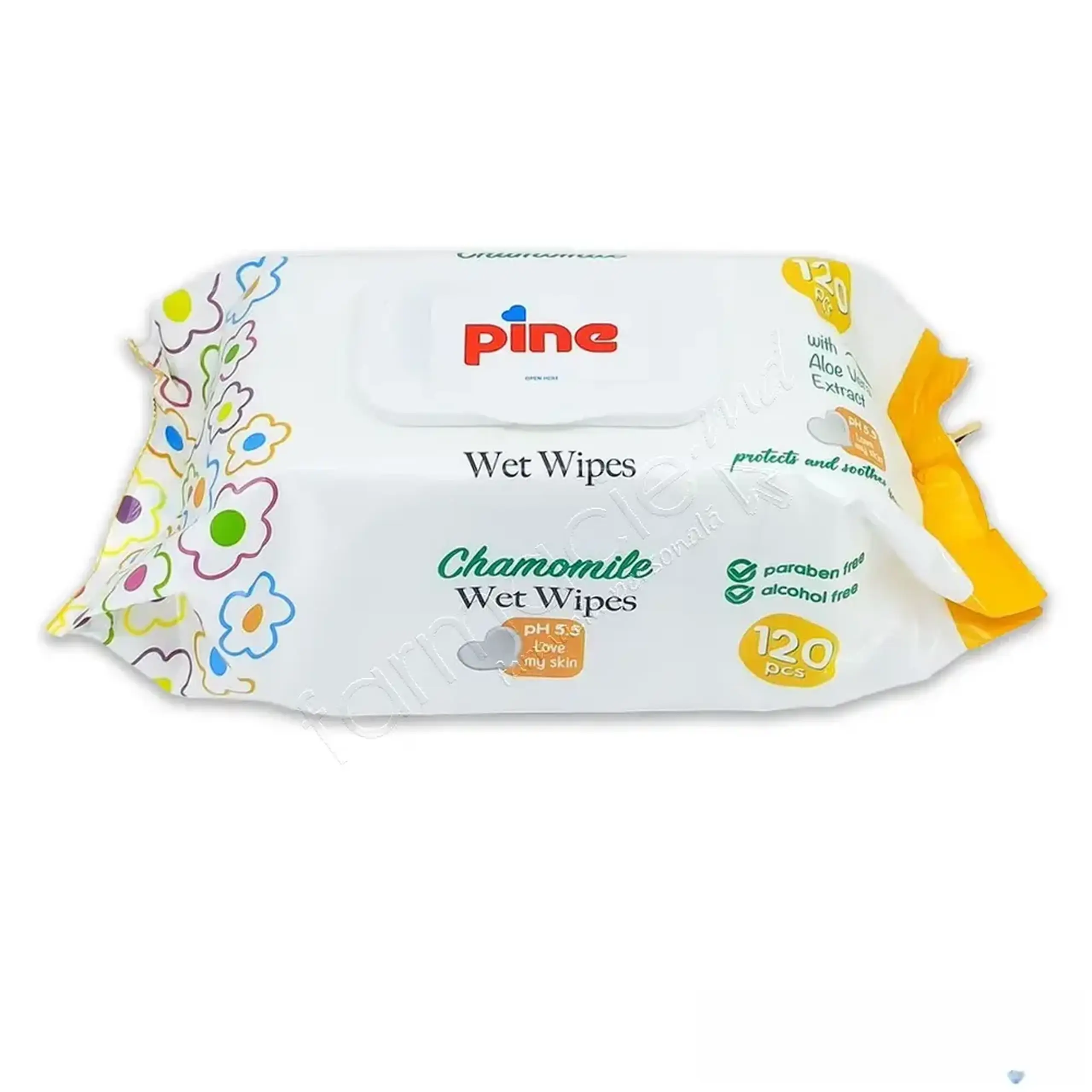 Servetele umede Pine Chamomile cu capac N120