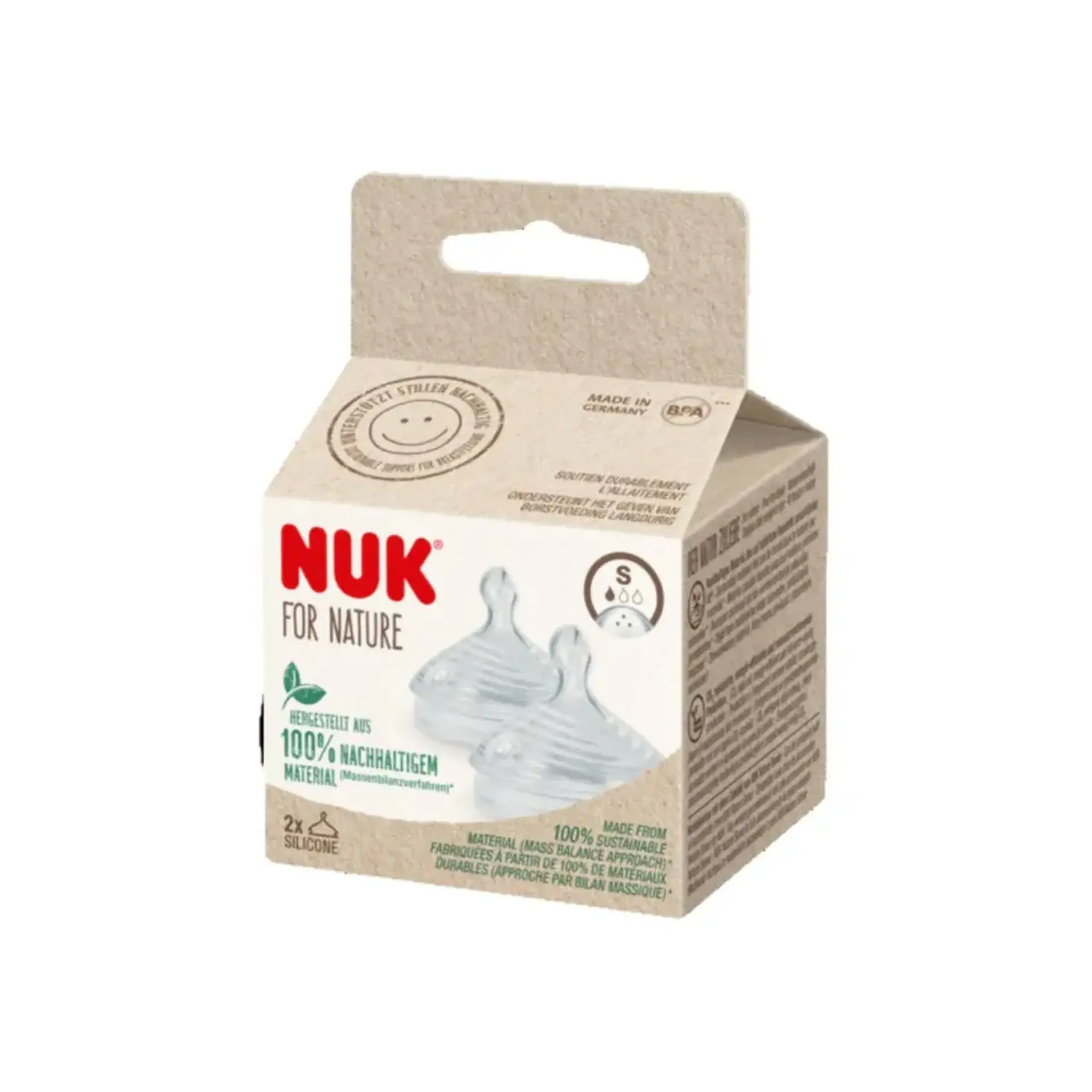 NUK Tetina silicon Nature lichide 0-6luni (S) N2