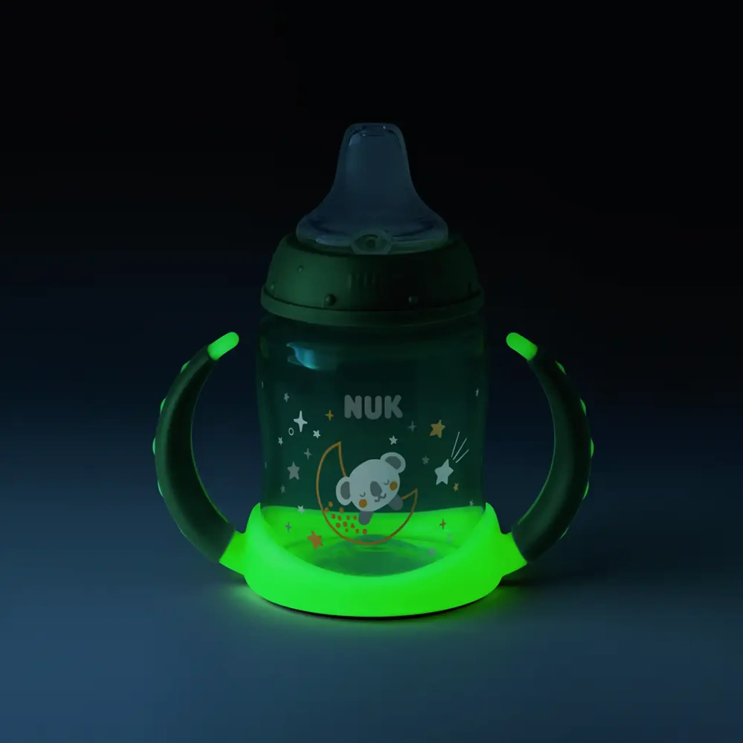 NUK Sticluta de noapte cu minere si adaptor 150ml (6-18luni) FC