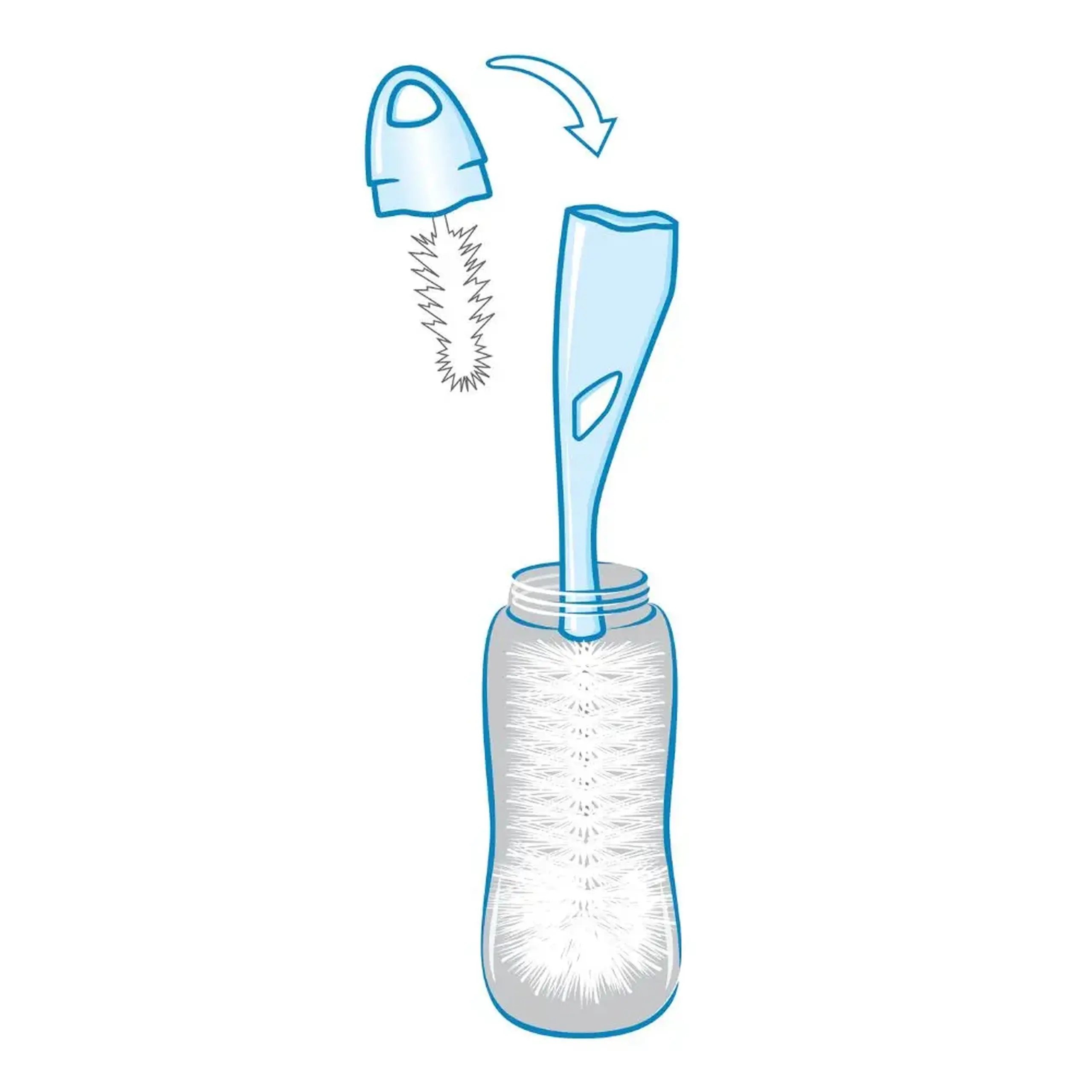 NUK Perii sticlute si tetine 2in1 - Set