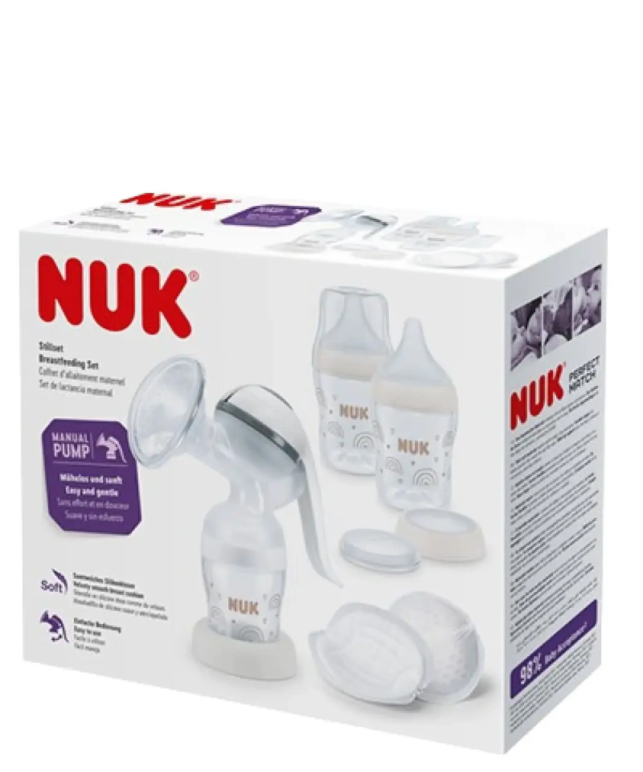 NUK set alaptare Perfect match (1 Succipompa + 2 Sticlute plastic 150ml)