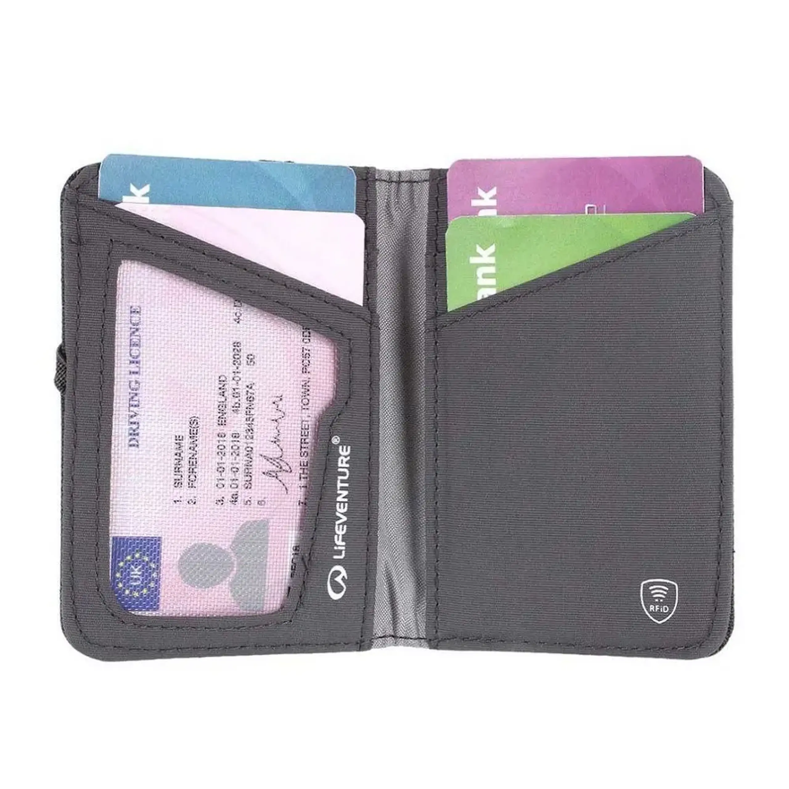 Portmoneu Lifeventure RFID Card Wallet Recycled - Culoare navy