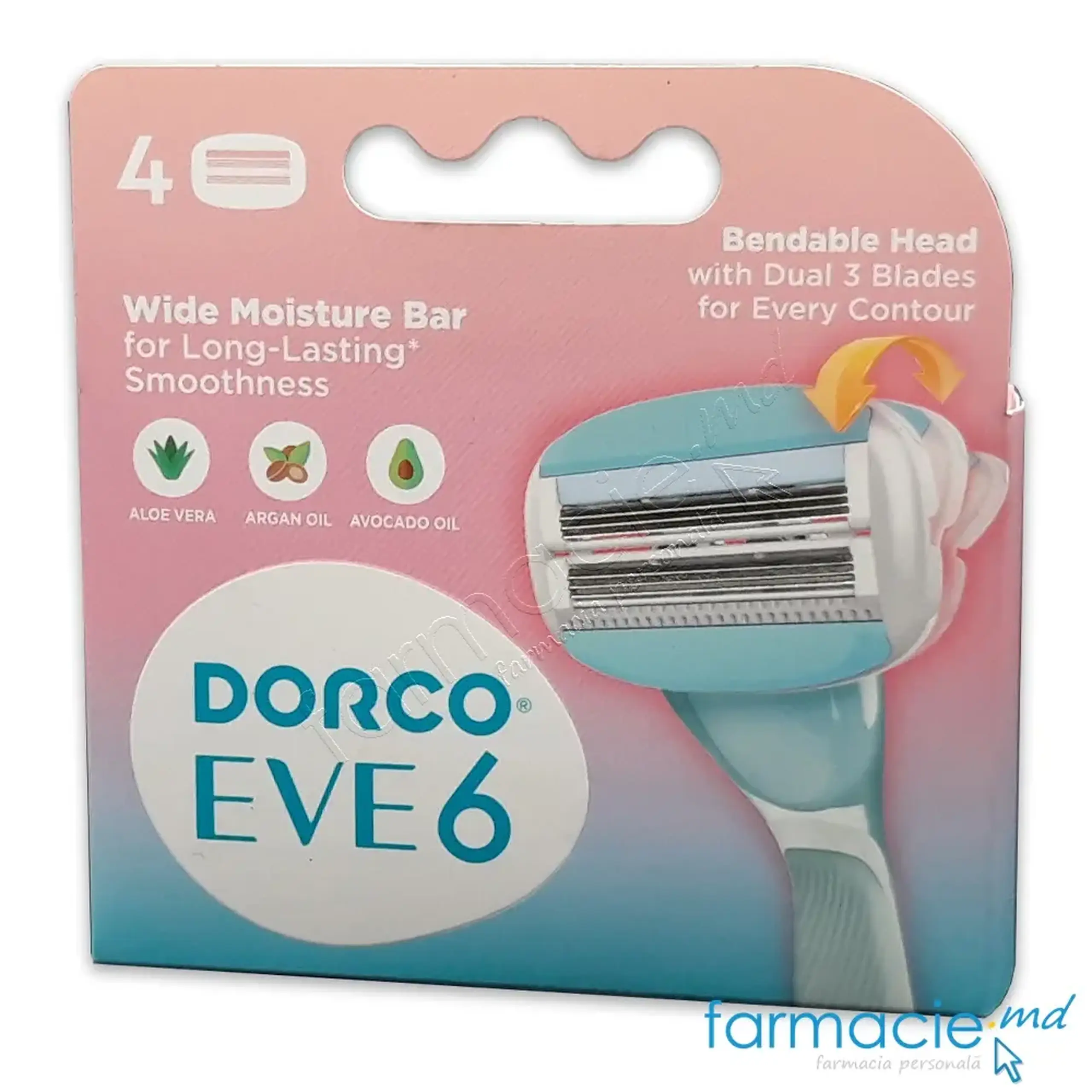 Dorco Eve 6 Rezerva ras 6 lame N4 femei