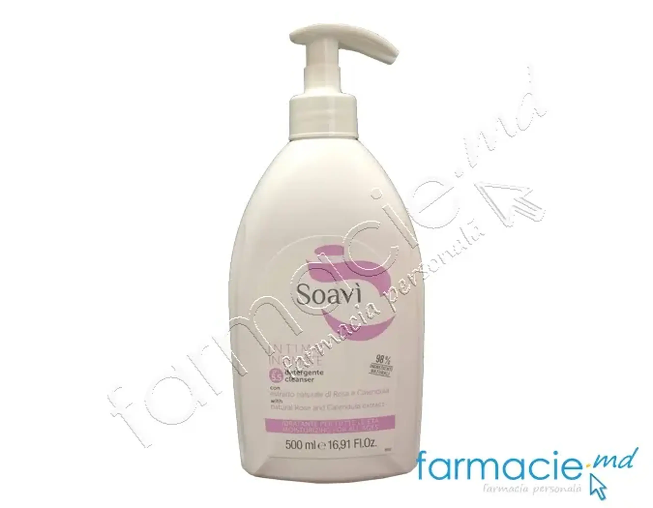 Soavi gel intim pH 5,5 (trandafir, galbenele) 500ml FZ