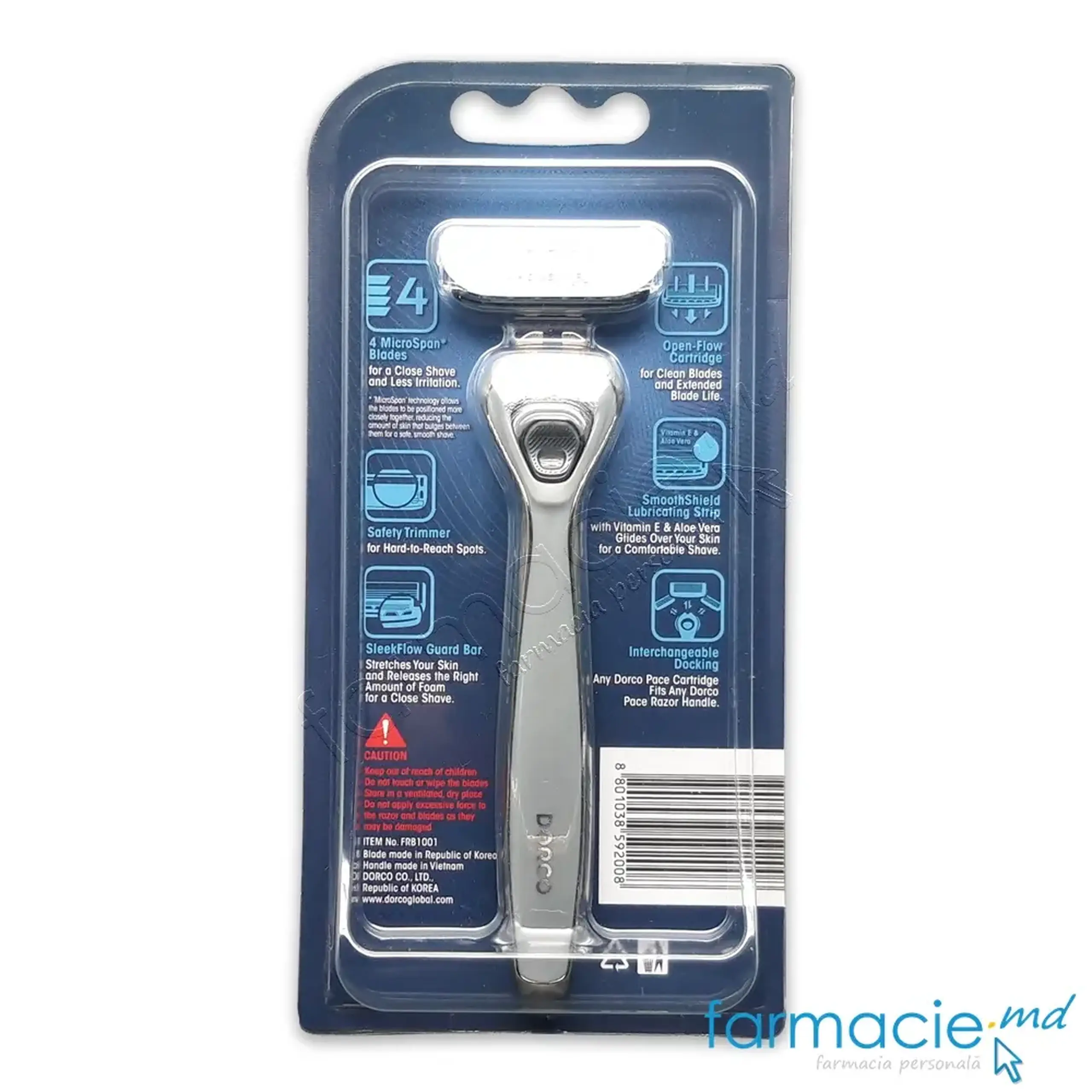 Dorco Pace 4 Pro Sistema de ras 4 lame N1