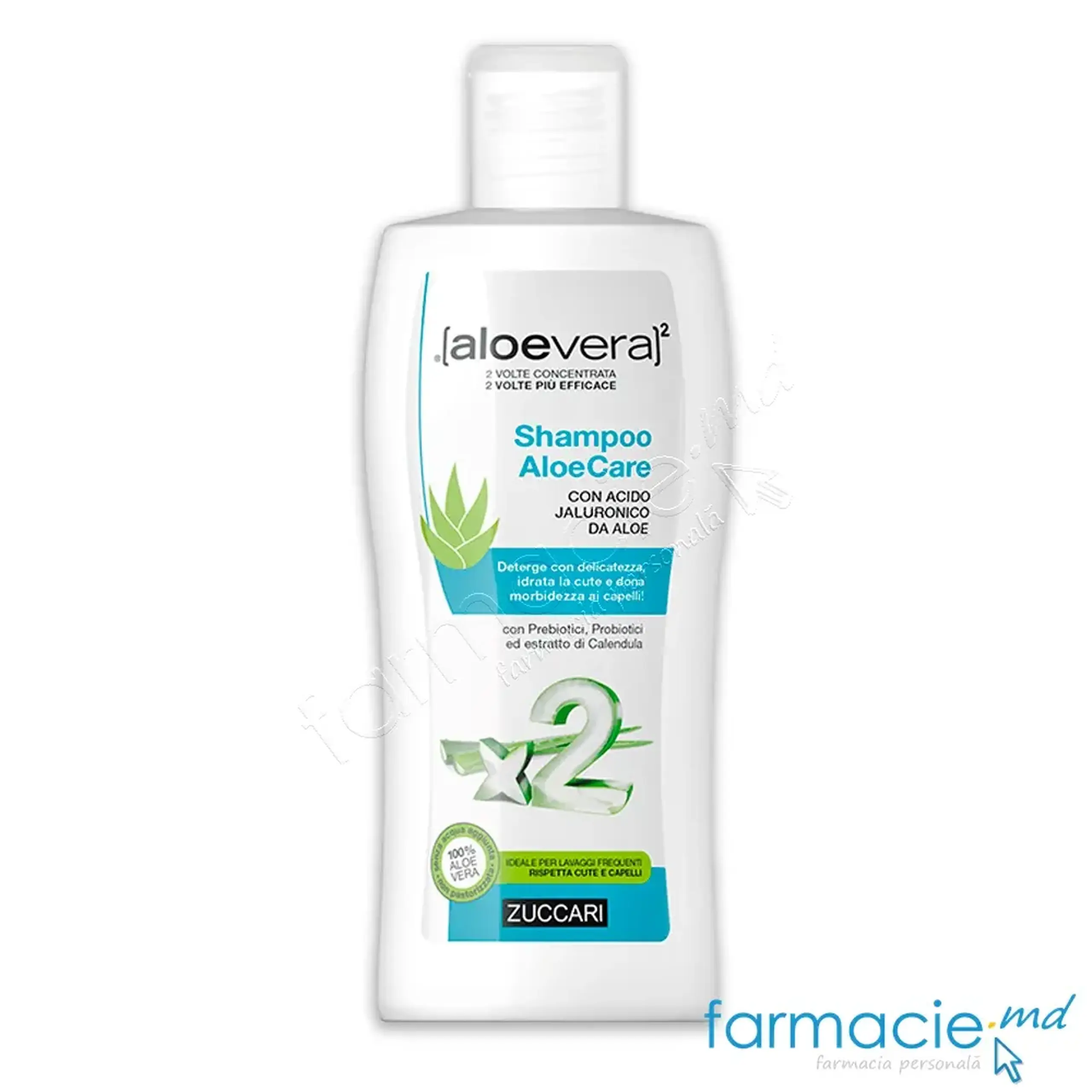 Zuccari AloeVera Sampon hidratant AloeCare cu Pre- si Probiotice 200ml
