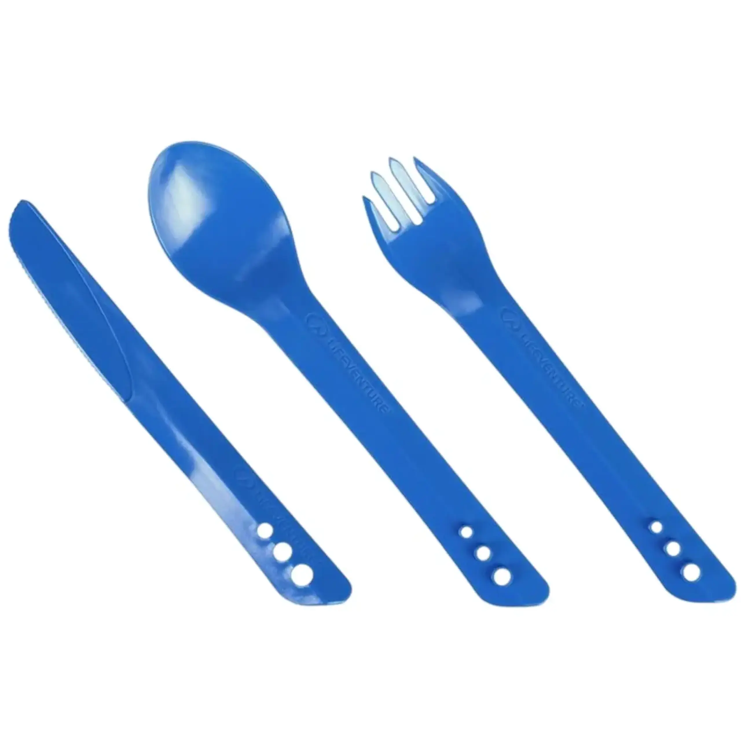 Set tacâmuri Lifeventure Ellipse Cutlery Set - Culoare graphite