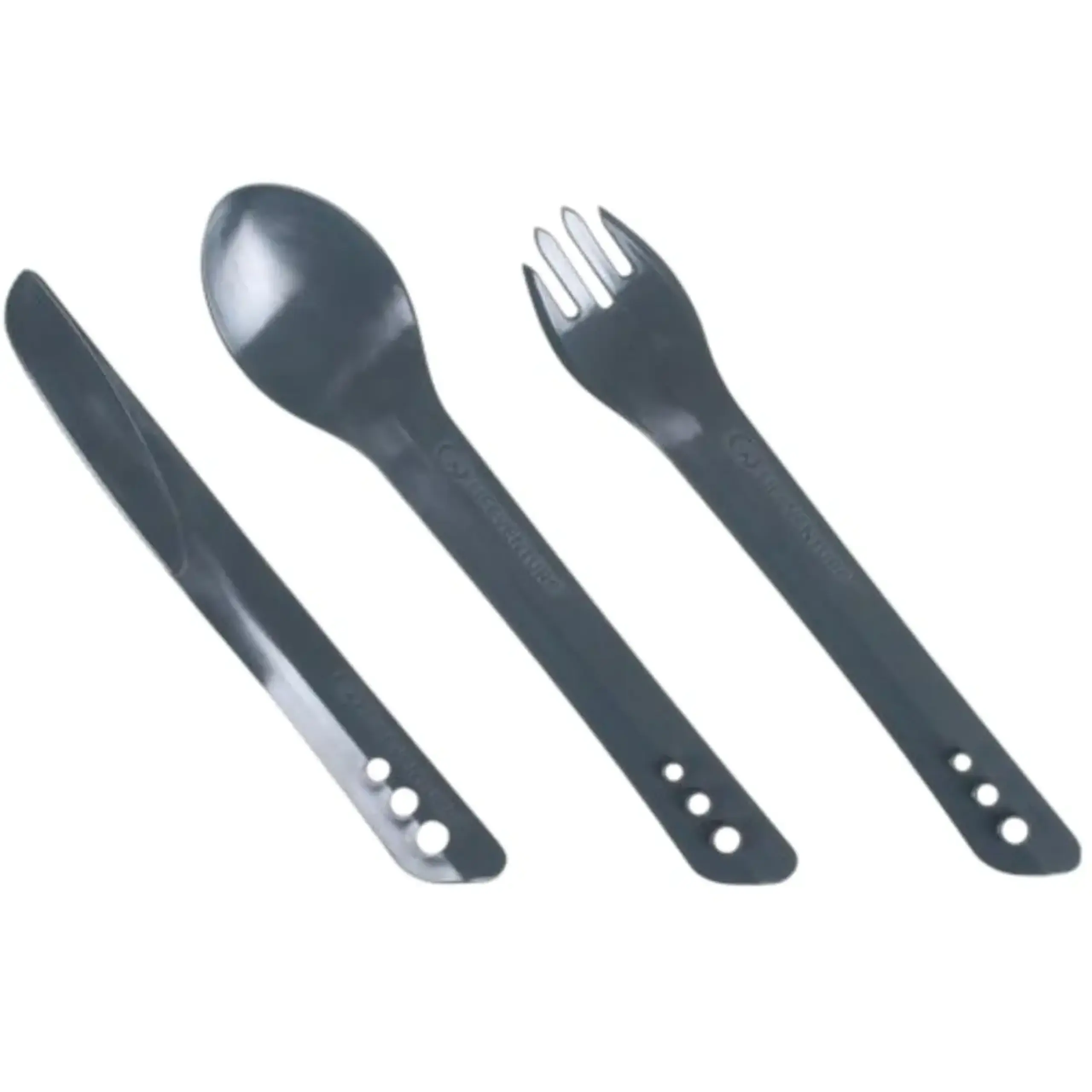 Set tacâmuri Lifeventure Ellipse Cutlery Set - Culoare graphite