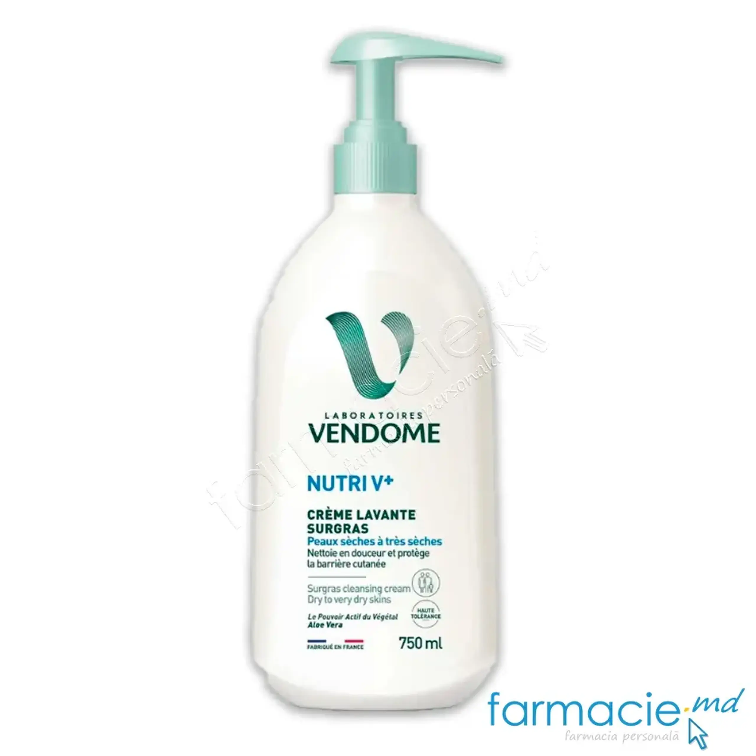 VENDOME NUTRI V+ Crema dus (ultra-nutritiv, piele foarte uscata) Aloe Vera 750ml