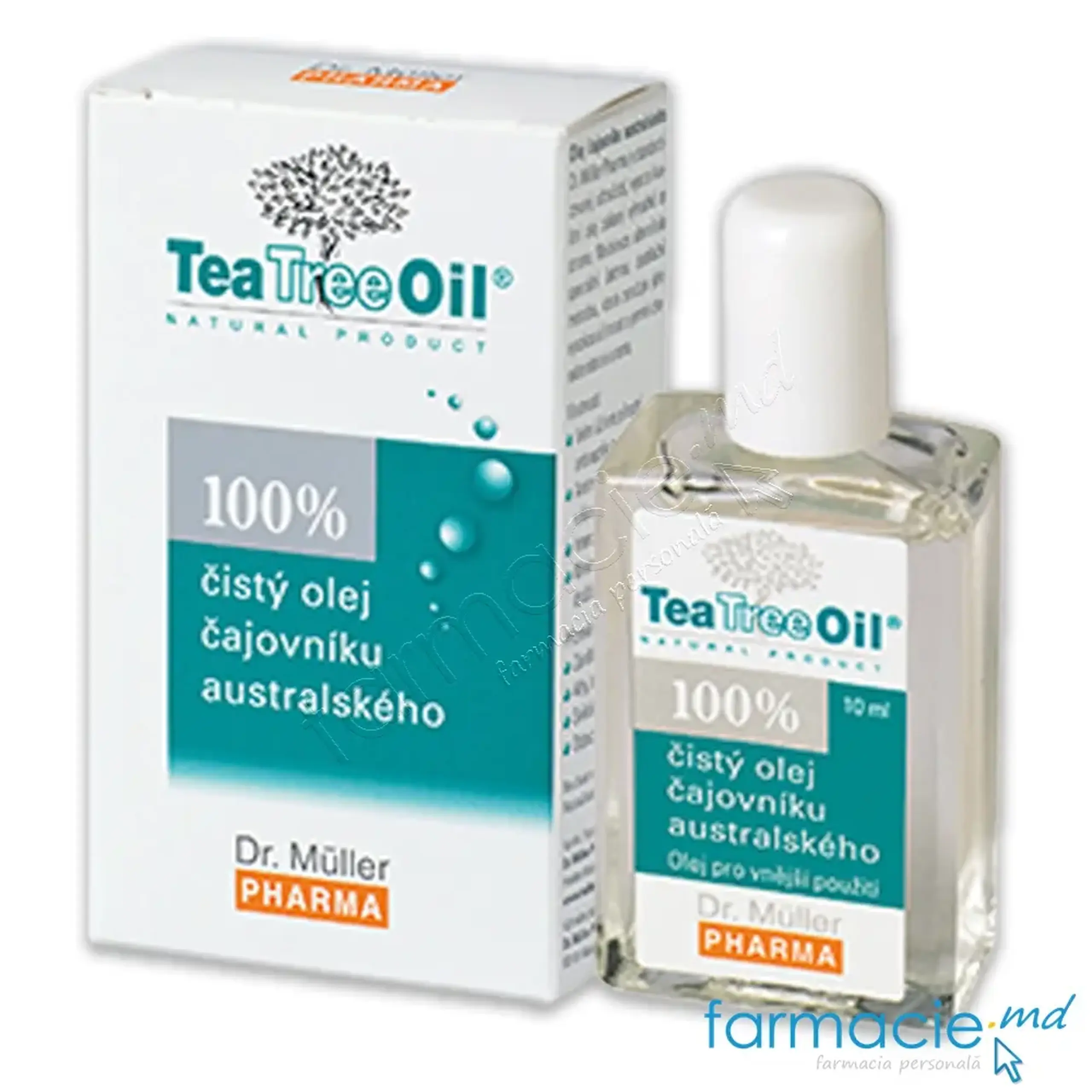 Ulei arbore ceai 100% TeaTreeOil(acnee,ulcere bucale,herpes) 30ml Dr. Muller PHARMA