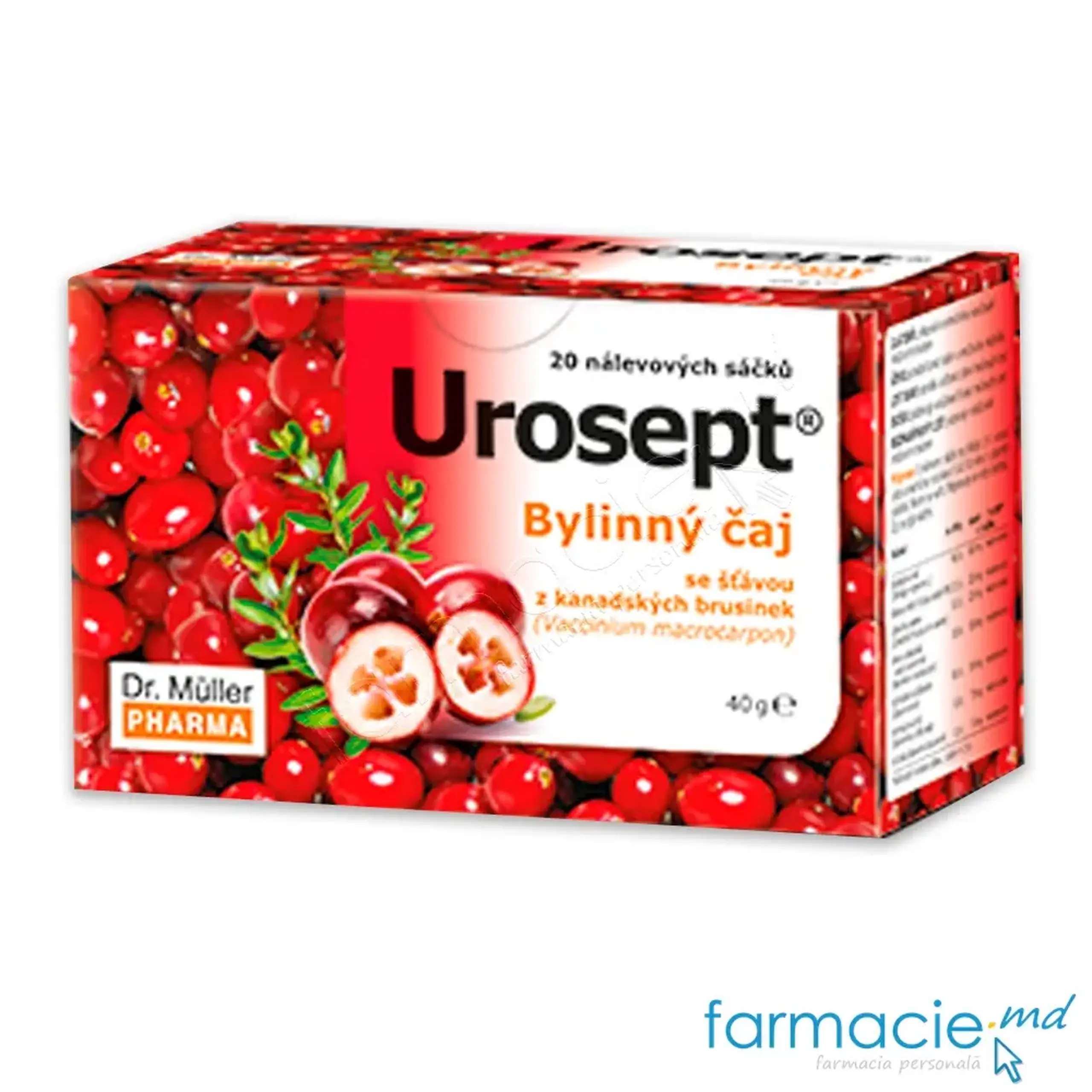 Urosept Ceai merisoare adulti,copii 3+ N20 Dr. Muller PHARMA