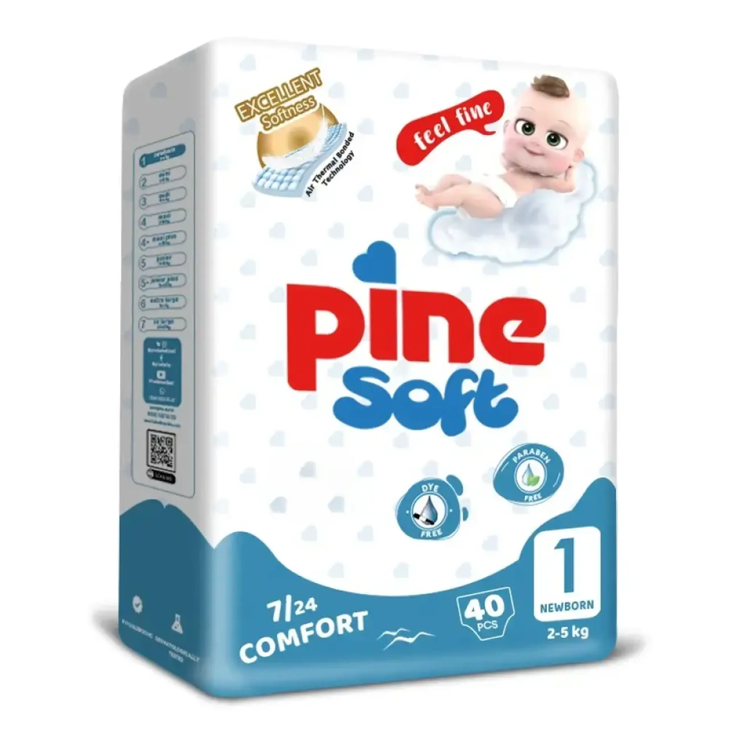 Scutece Pine 1 Newborn 2-5kg N40