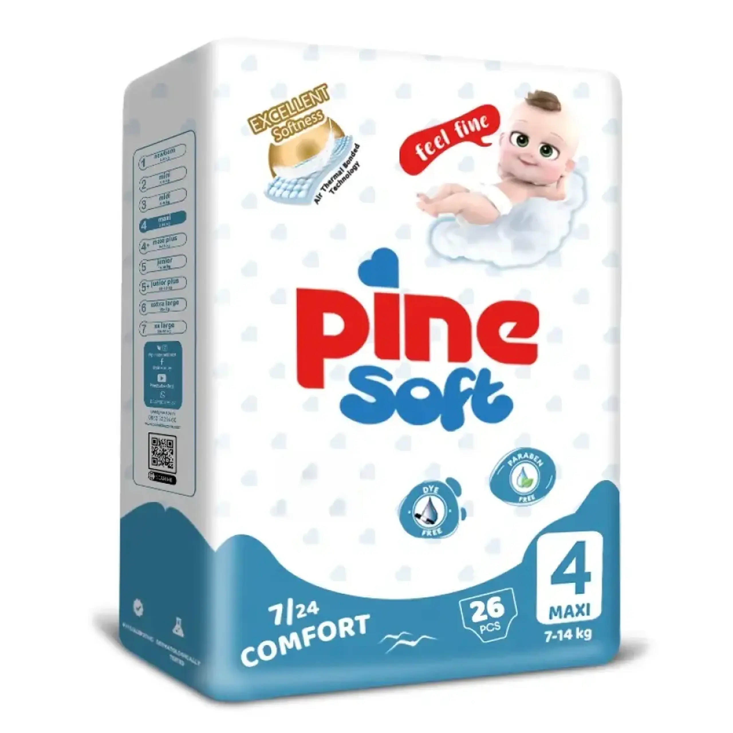 Scutece Pine 4 Maxi 7-14kg N26