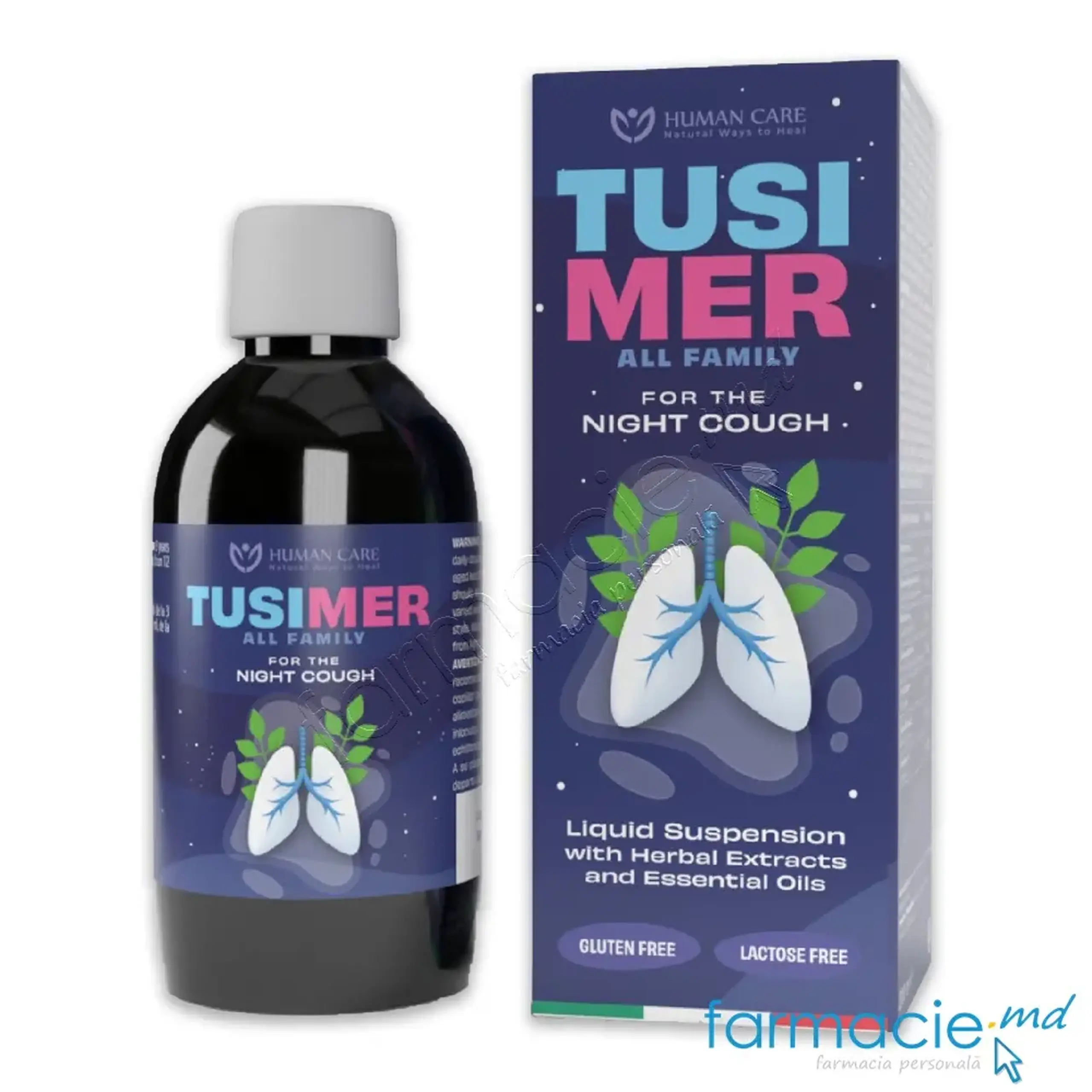 TUSIMER Night sirop 200ml (tusa nocturna,ameliorare somn) Human Care