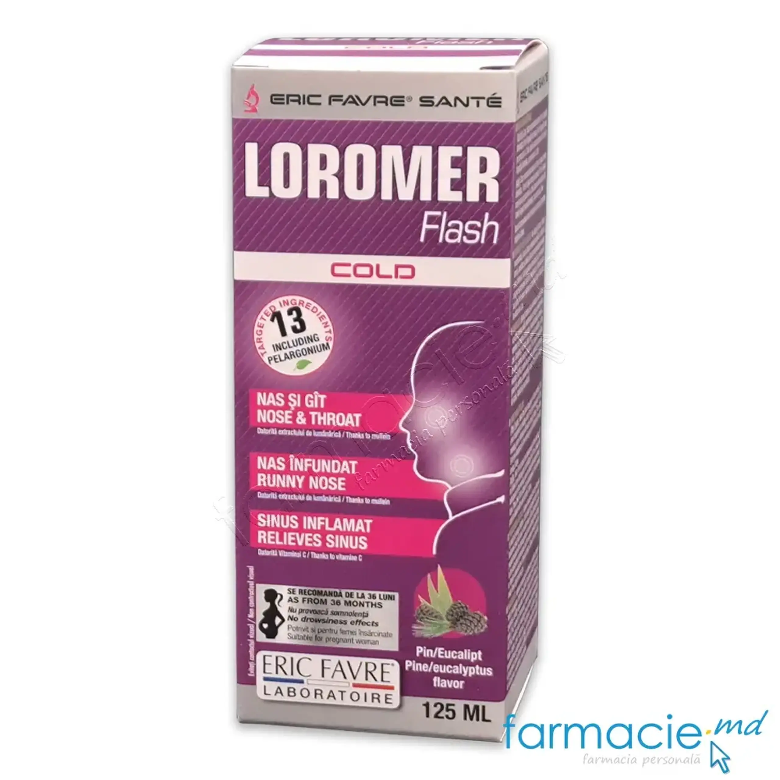 LOROMER sirop 125ml 3ani+(nas infundat,git inflamat,tuse,imunitate) Eric Favre