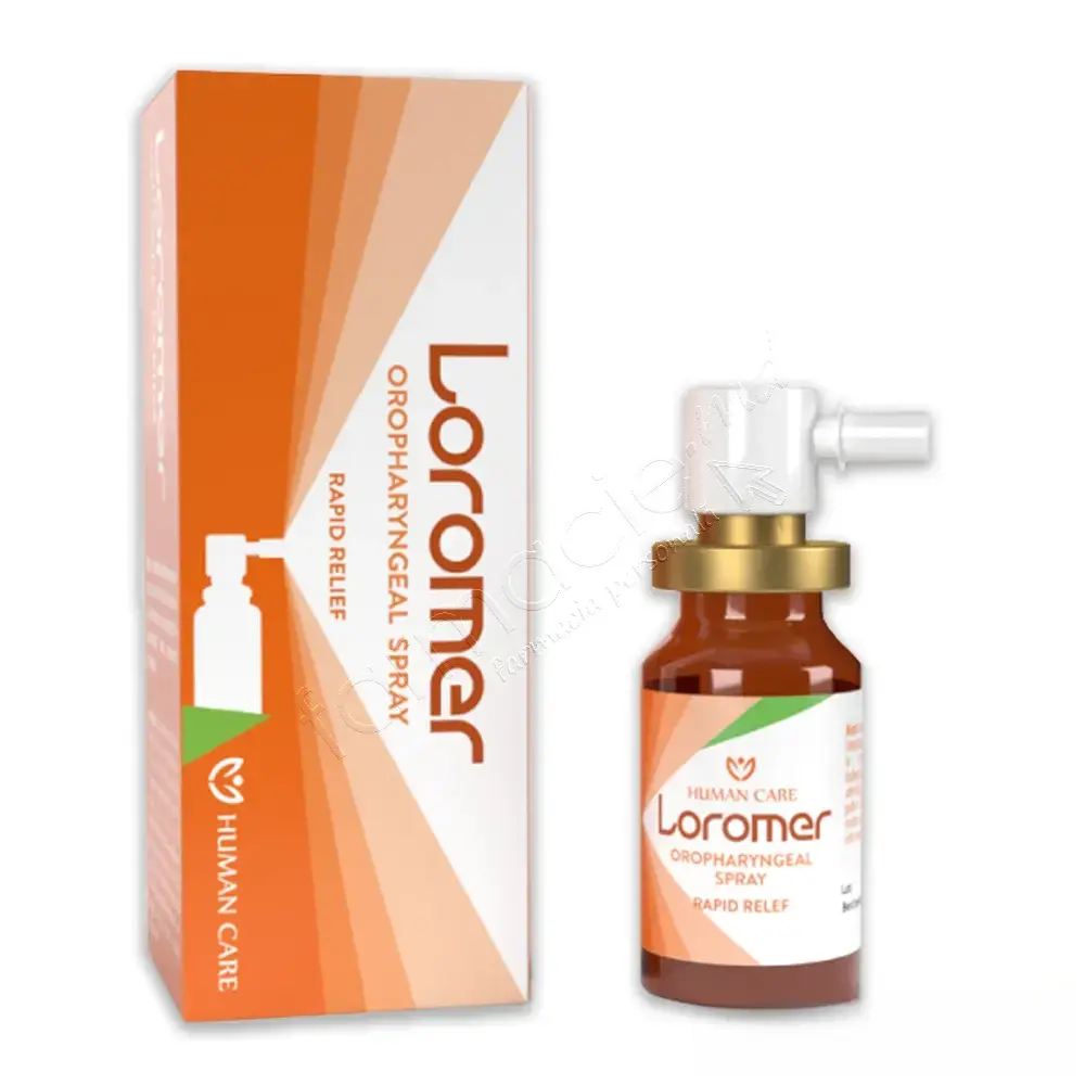 Loromer oral spray (durere in git) 2 ani+15ml Human Care