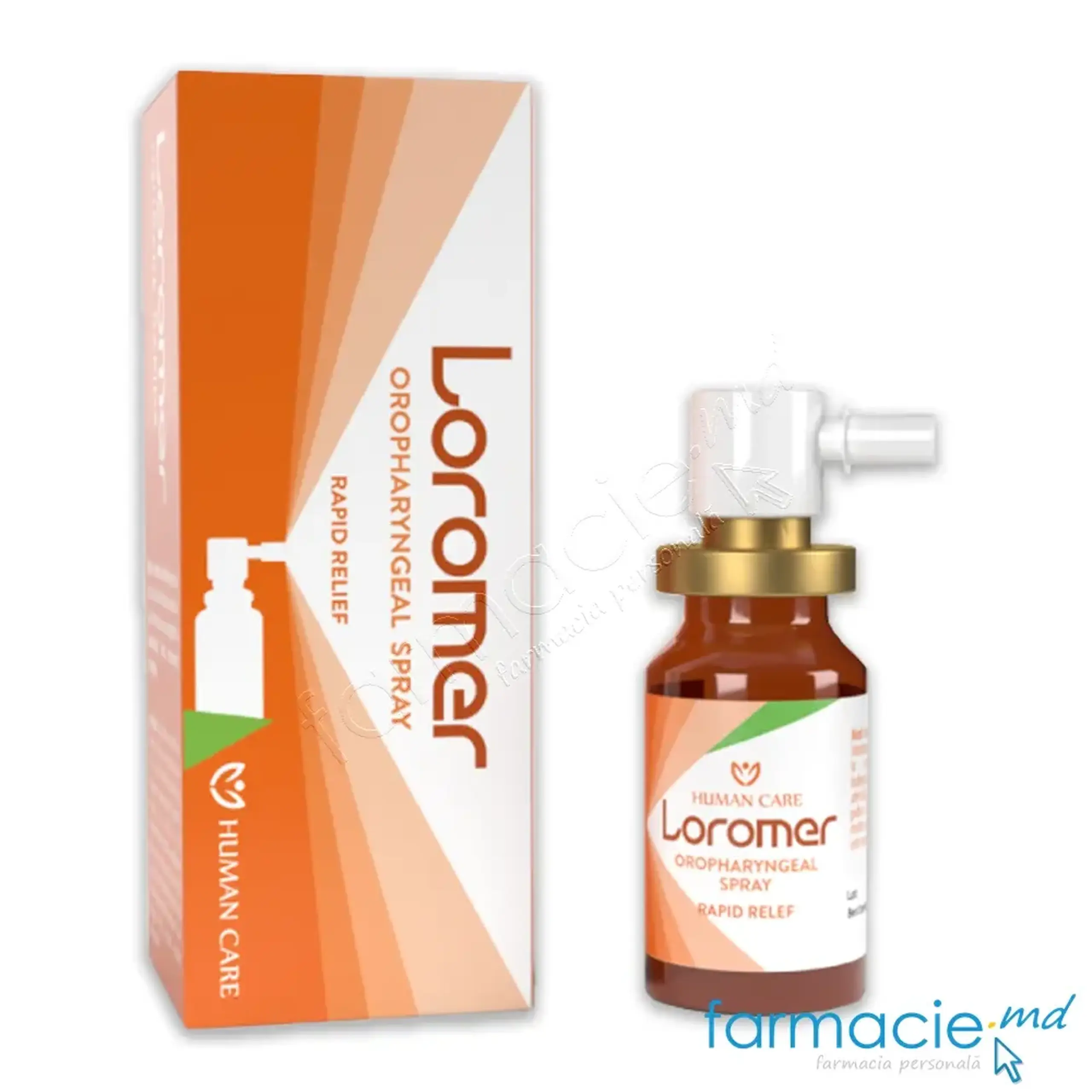 Loromer oral spray (durere in git) 2 ani+15ml Human Care