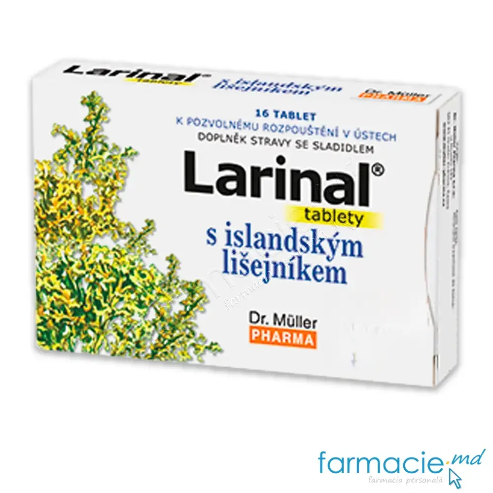 Larinal calmant git, faringe, corzi vocale cu lichen fara zahar 3+ N16 Dr. Muller PHARMA
