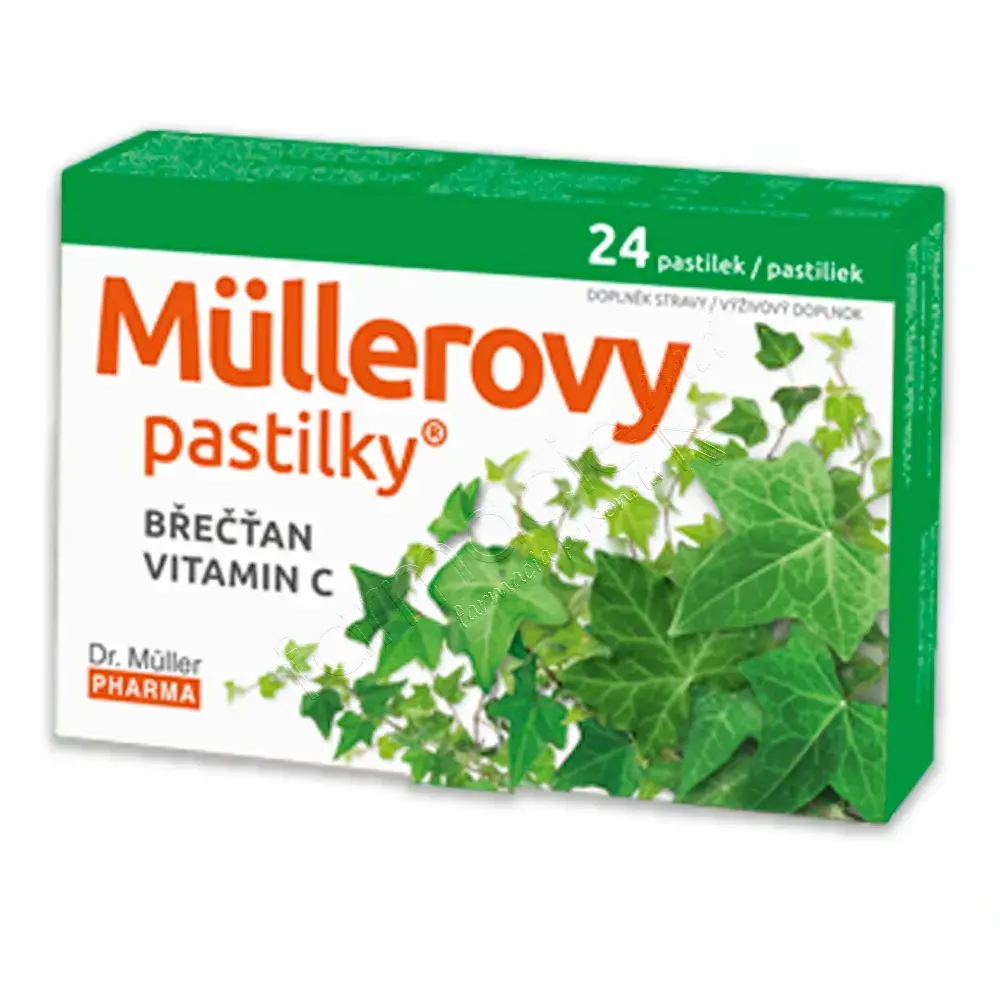 Mullerovy dureri git, expectoratie (iedera + Vit.C) pastile supt N24 Dr. Muller PHARMA
