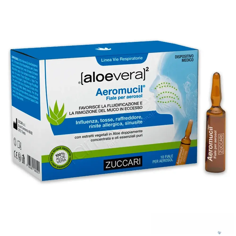 Aeromucil solutie aerosoloterapie Aloe&Uleiuri eterice 5ml N10 Zuccari