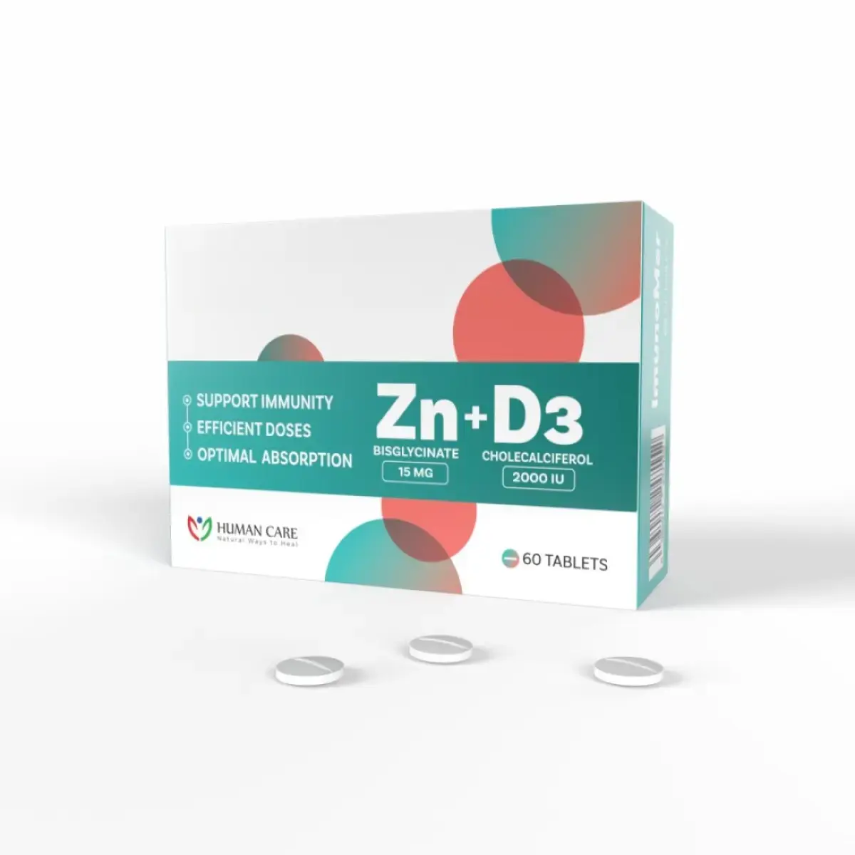 ImunoMer (Zn 15mg+D3 2000IU) comp. N60 Human Care