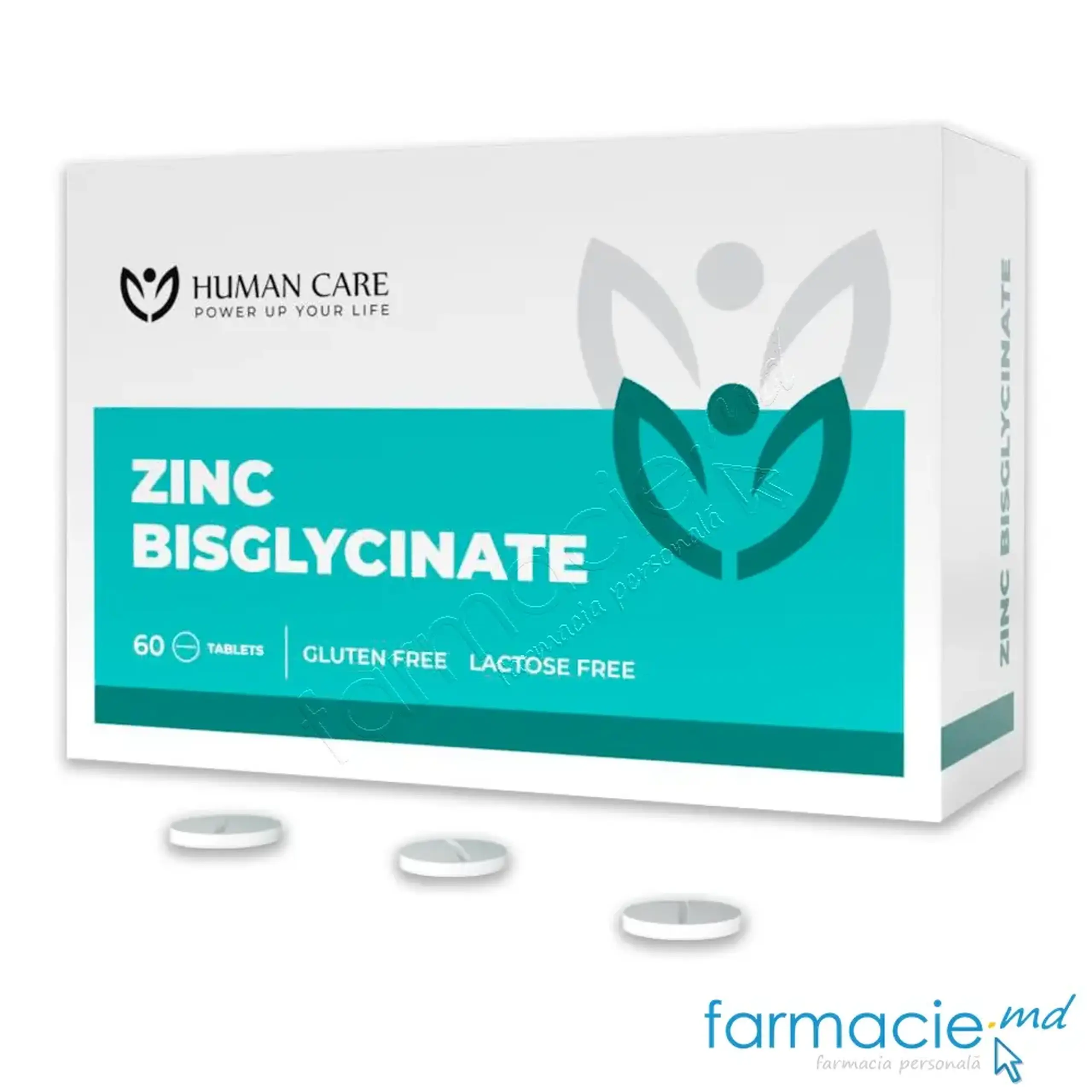 Zinc Bisglycinate (absorbtie superioara) 15mg comp. N60 Human Care