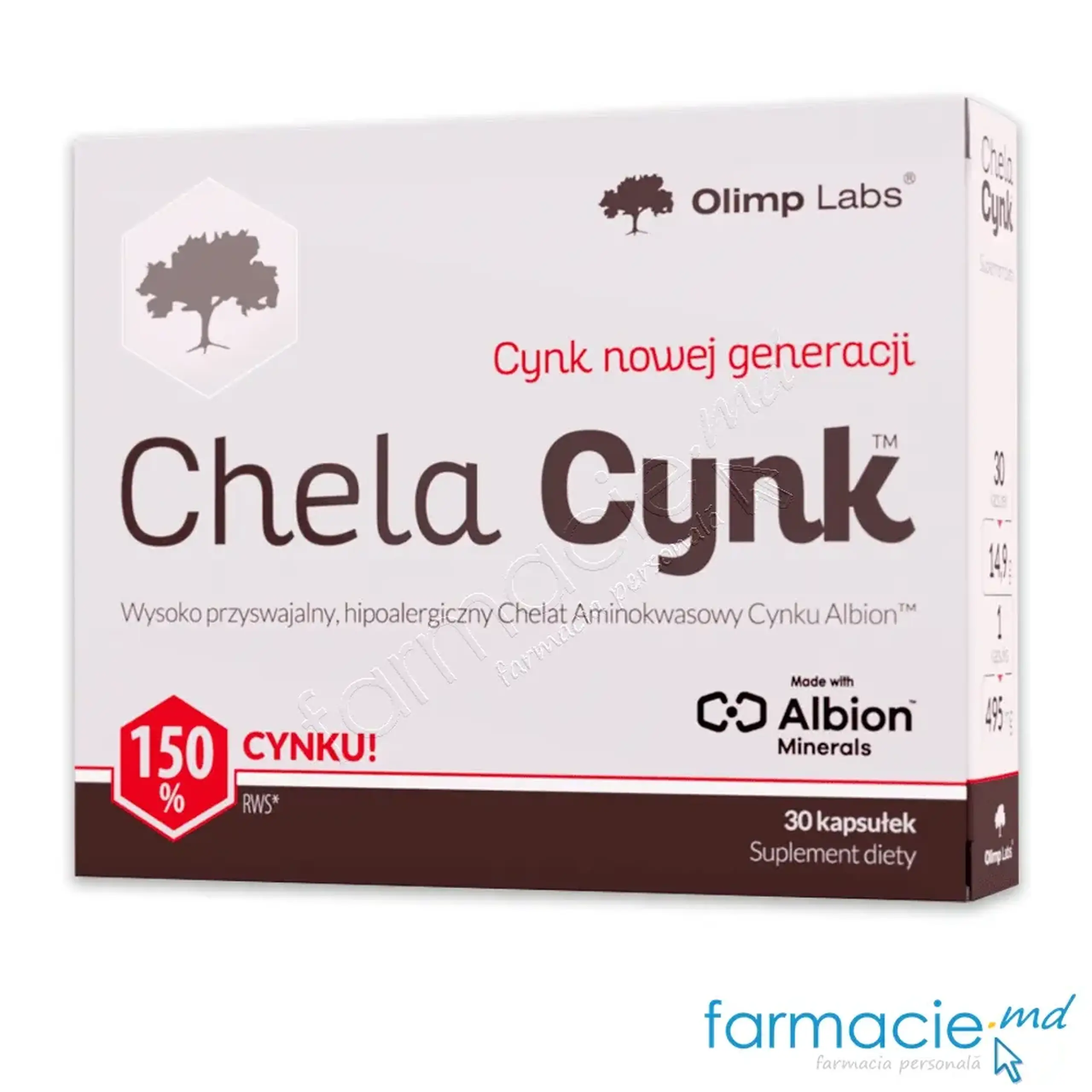 Chela-Zinc 15mg (zinc chelat) caps. N30 Olimp
