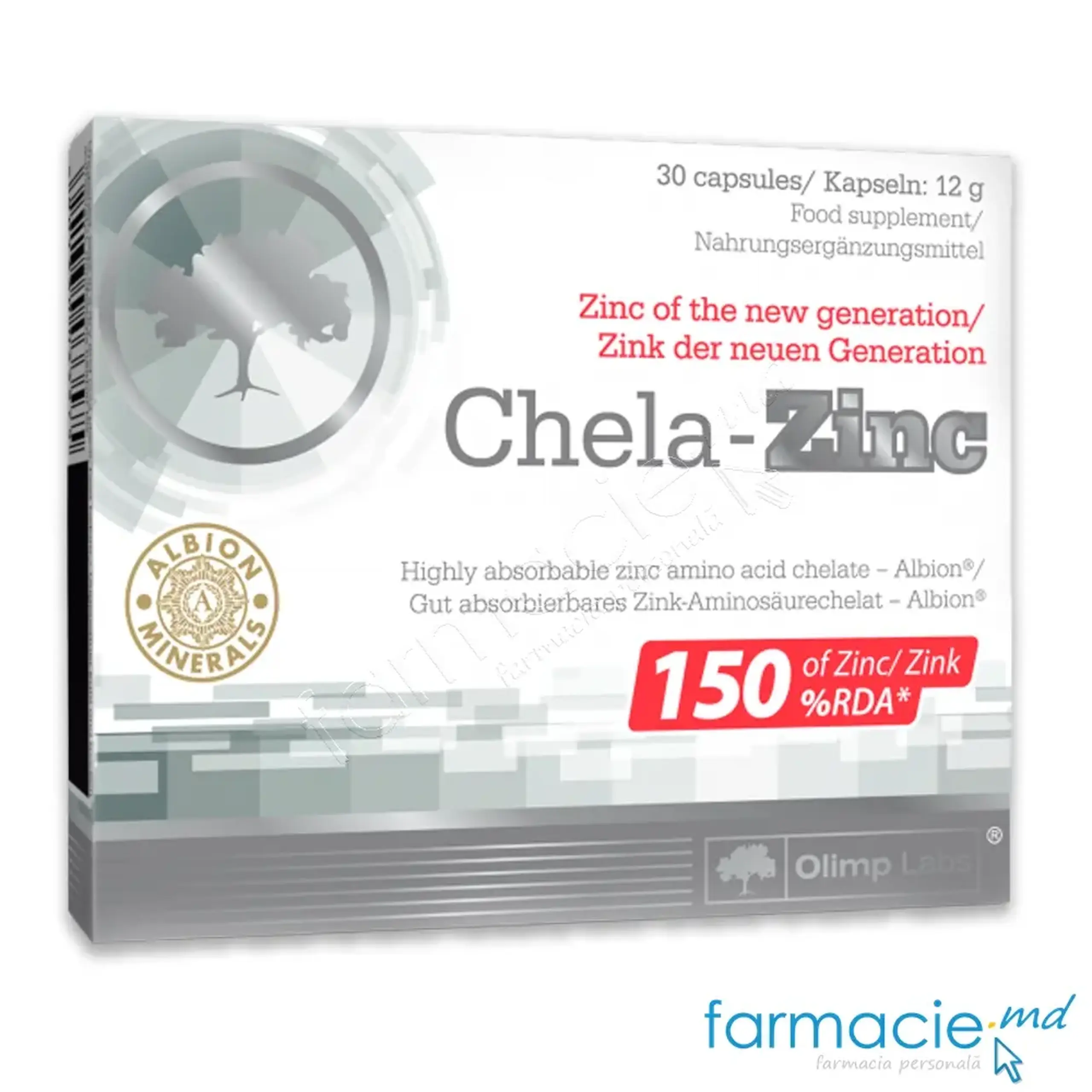 Chela-Zinc 15mg (zinc chelat) caps. N30 Olimp