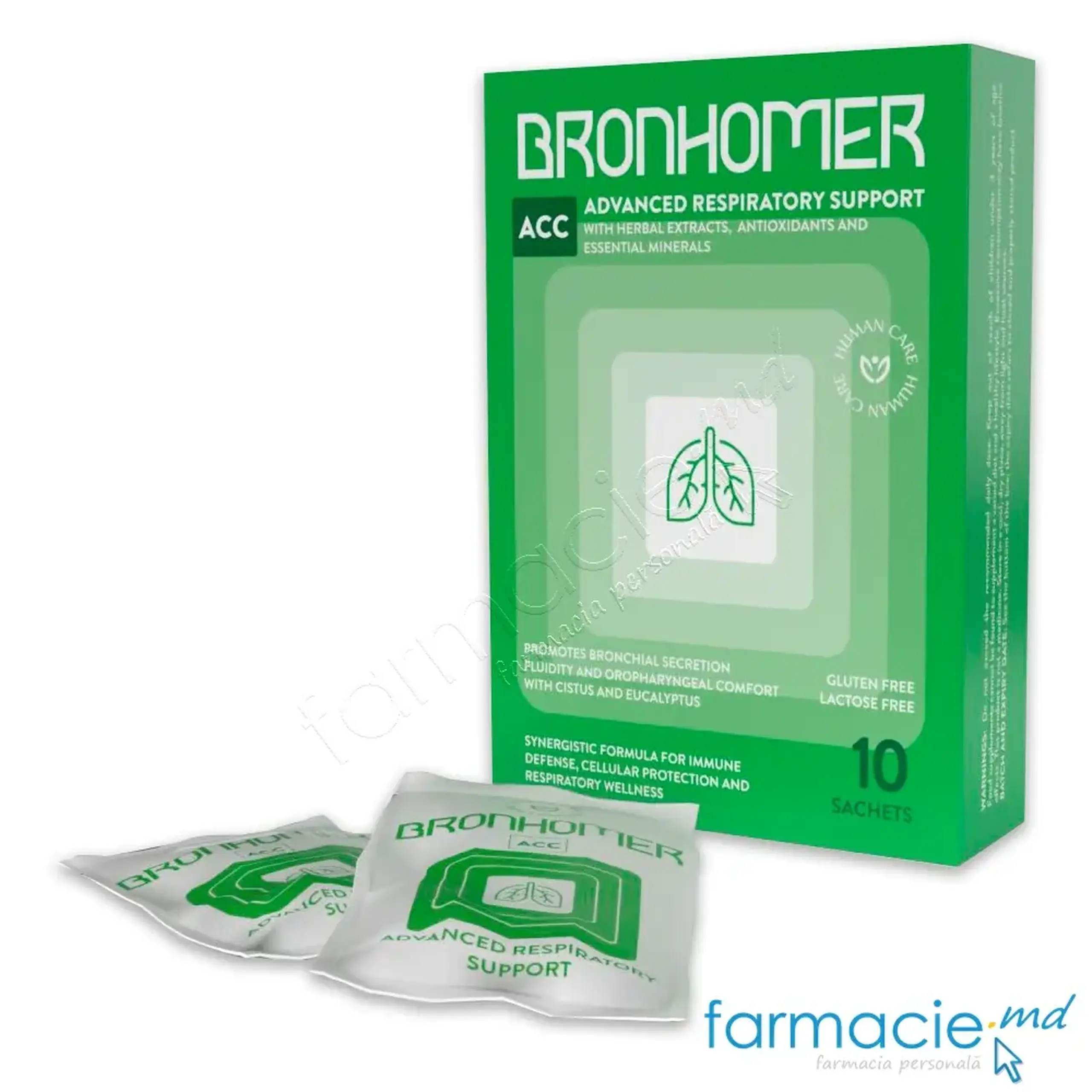 BRONHOMER ACC plic N10 3+ (mucolitic,tuse,git) Human Care