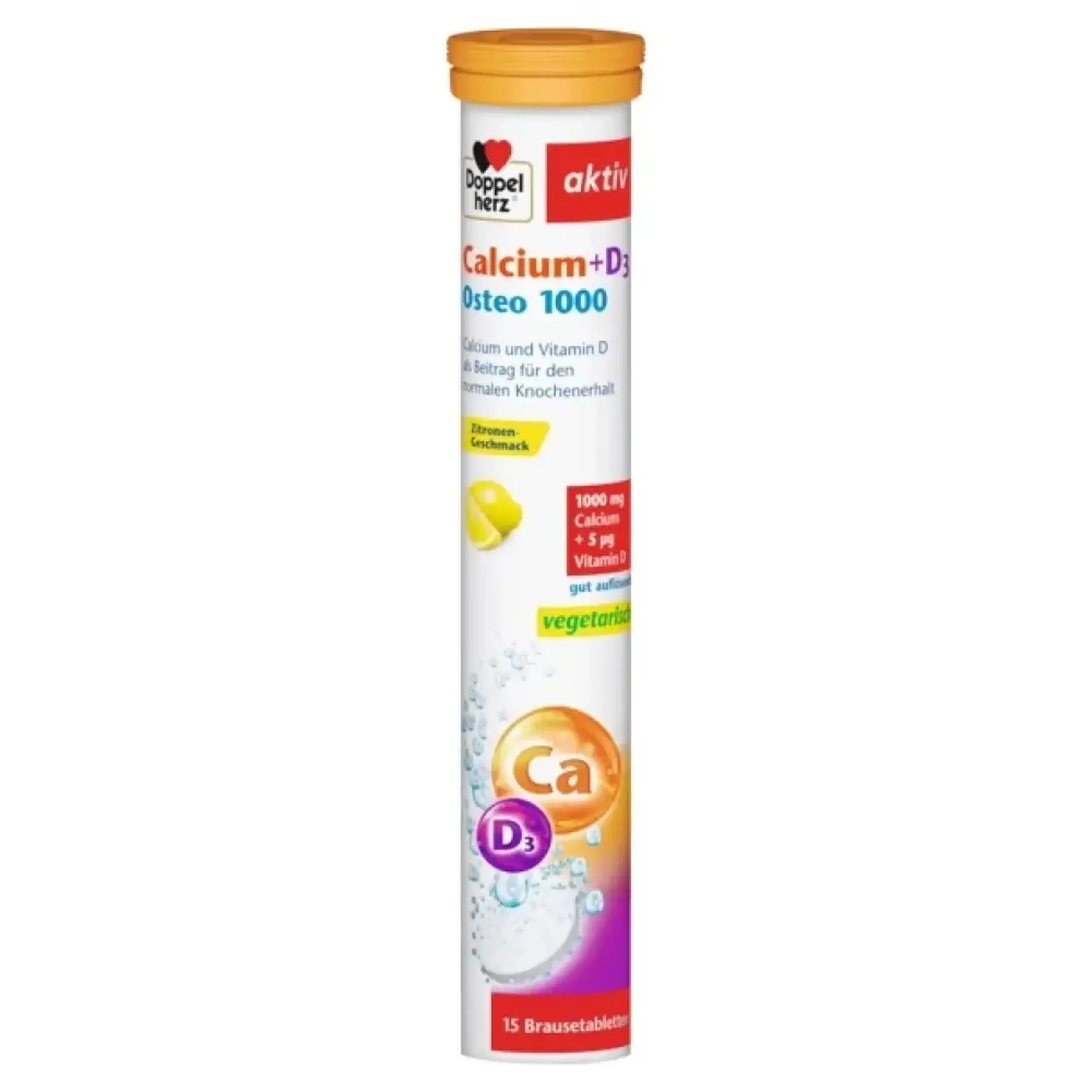 Calciu D3 Osteo 1000mg Vegan comp.eferv.N15 (1 comp/zi) Doppelherz