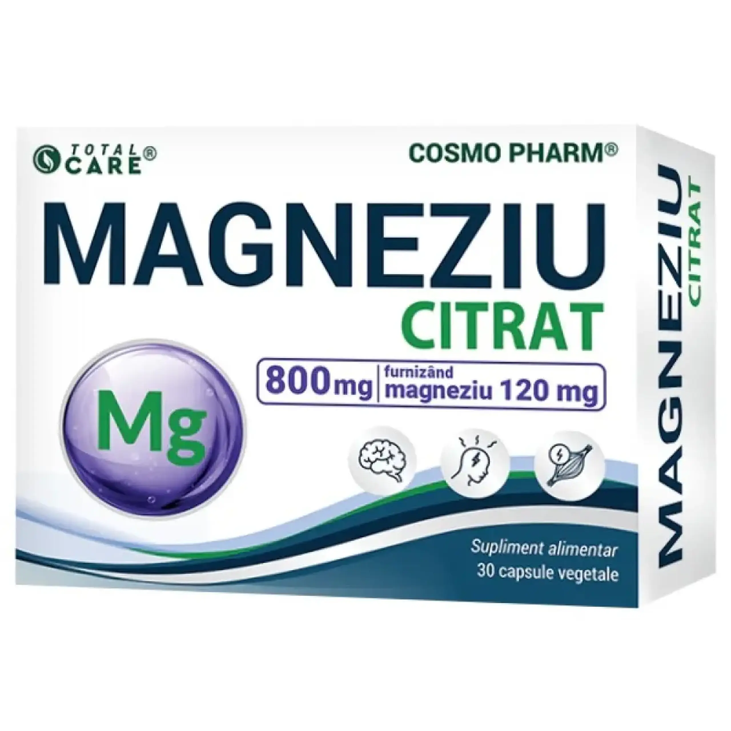 Magneziu Citrat 800mg elemental 120mg caps. N30 Cosmo Pharm