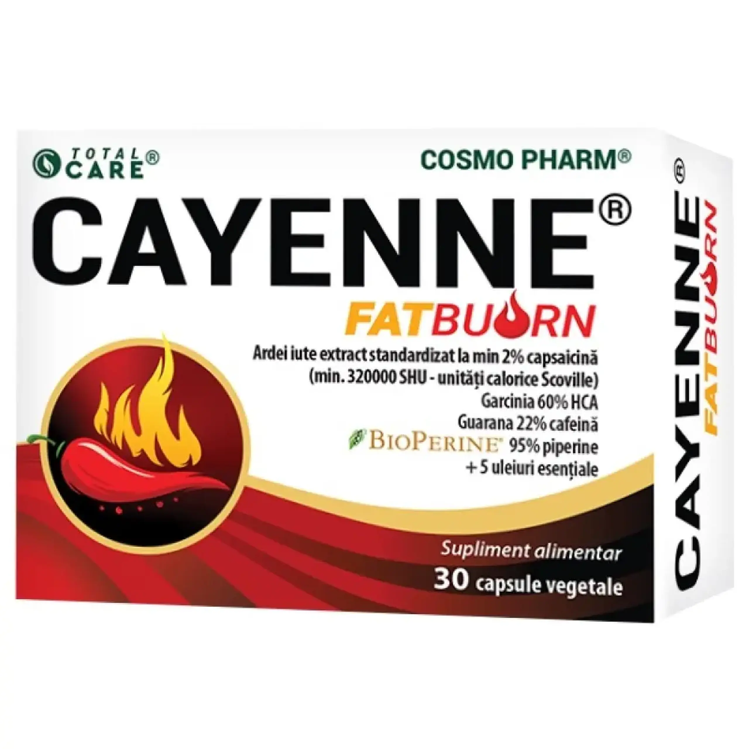 Cayenne Fat Burn (ardere grasimi) caps. N30 Cosmo Pharm