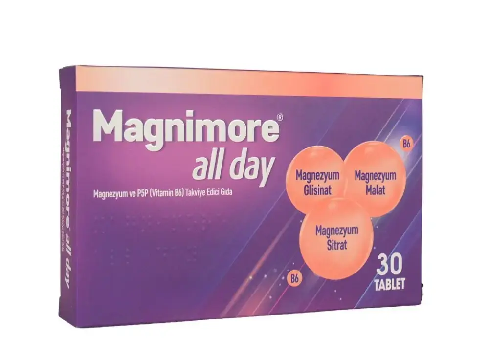 Magnimore All Day Magneziu glicinat+malat+citrat Energie Zilnica comp. N30 Tab Ilac