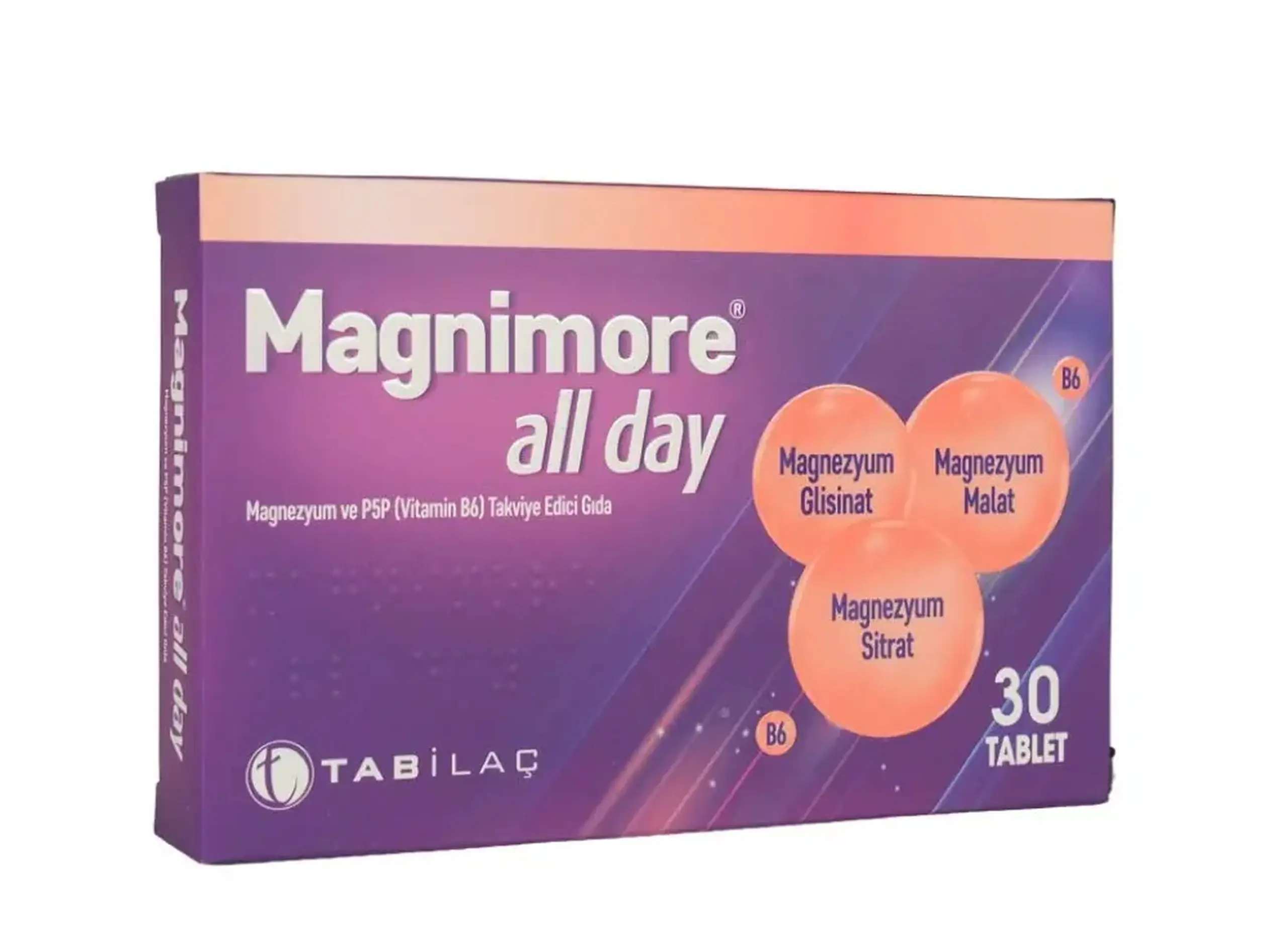 Magnimore All Day Magneziu glicinat+malat+citrat Energie Zilnica comp. N30 Tab Ilac