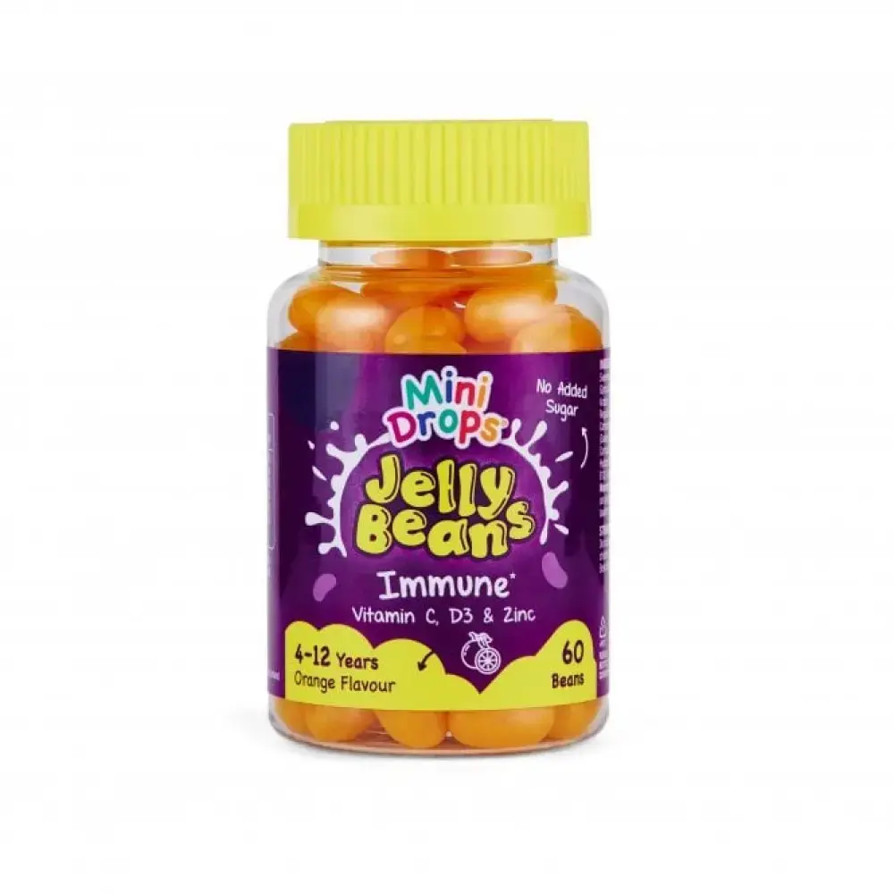 Jelly Beans Immune Vit C D3 si Zn draje N60 (4-12ani) Natures Aid