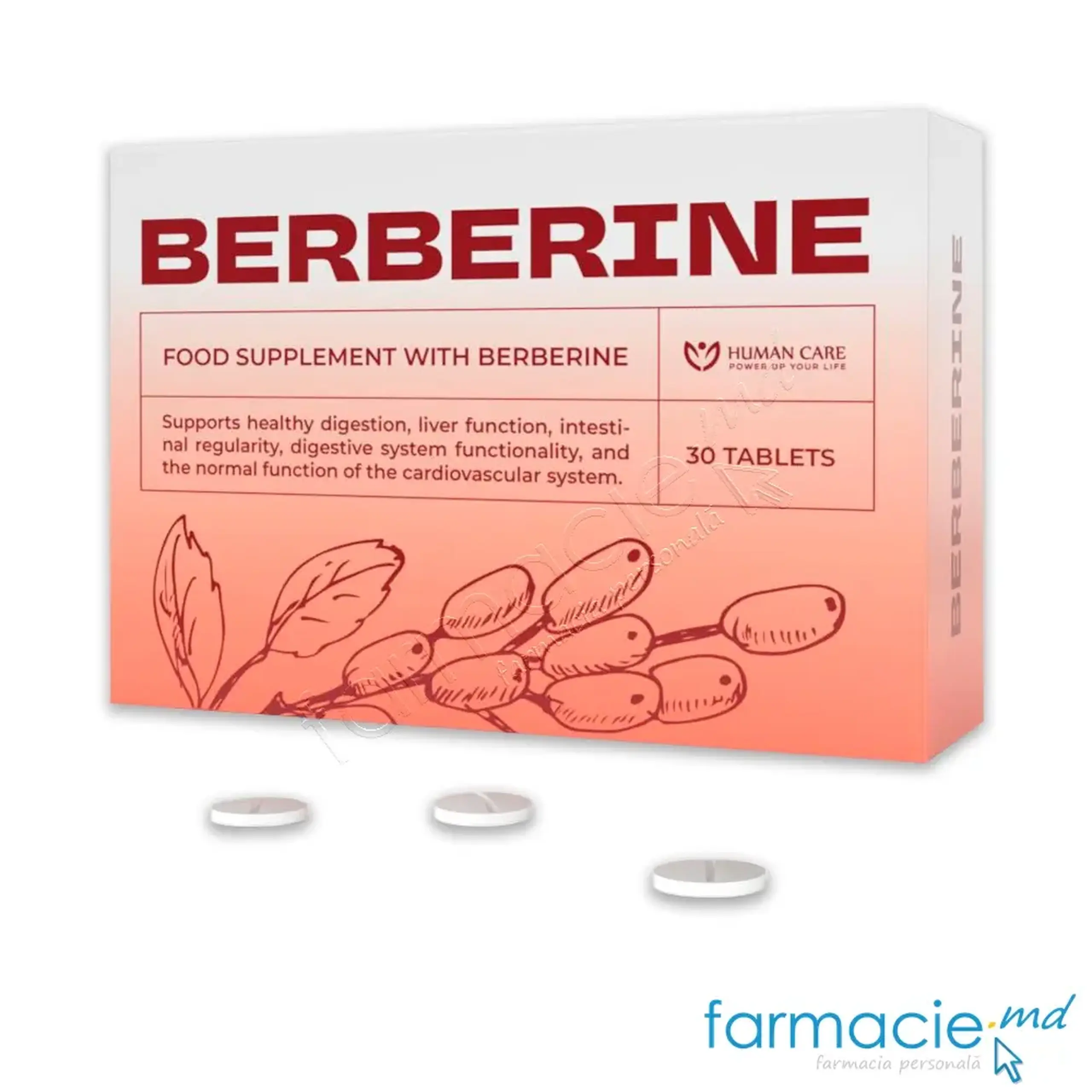 Berberine 500mg (regulator metabolic natural) comp. N30 Human Care