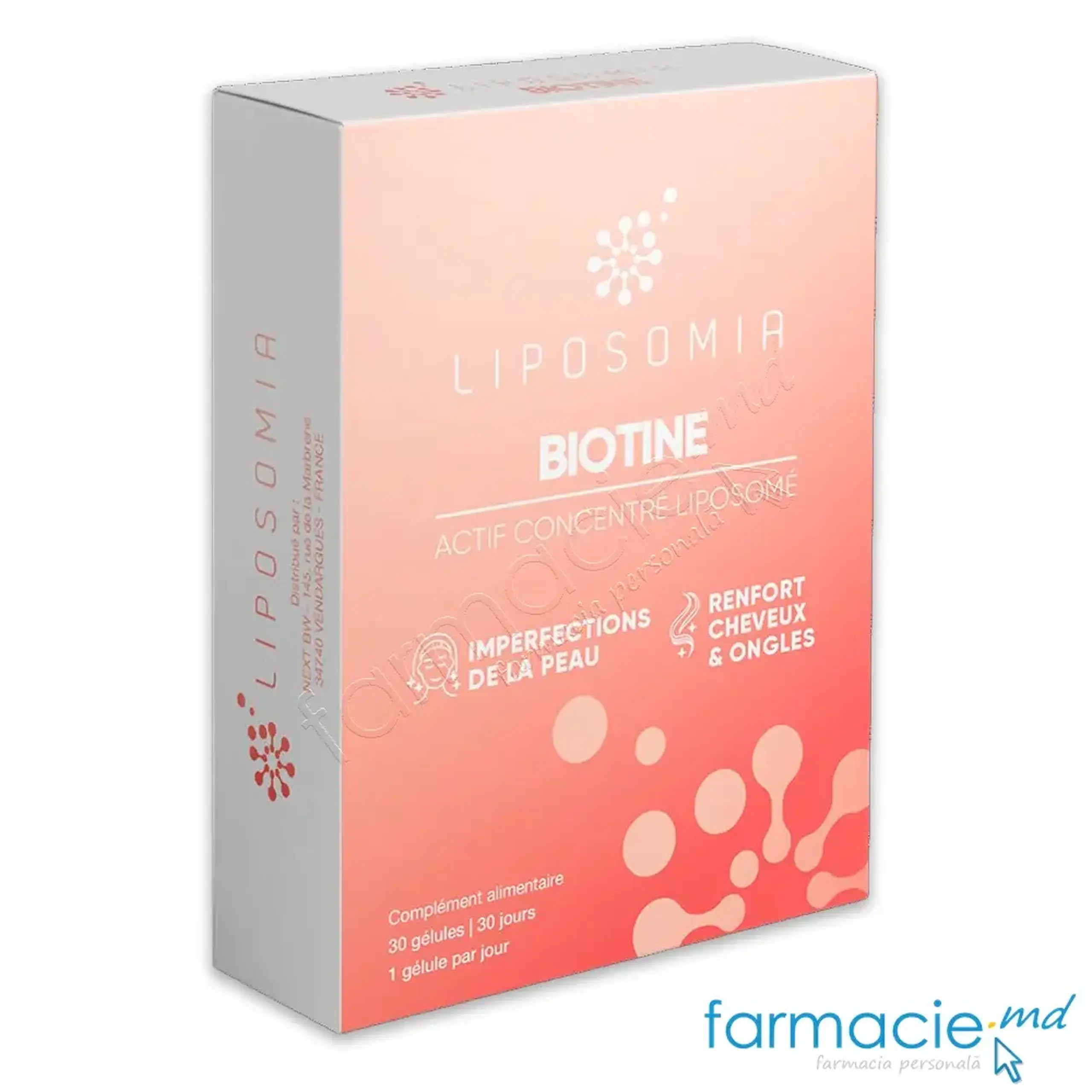 Biotina Lipozomala 500 μg (par,piele,unghii) caps.N30 Pharma Nature
