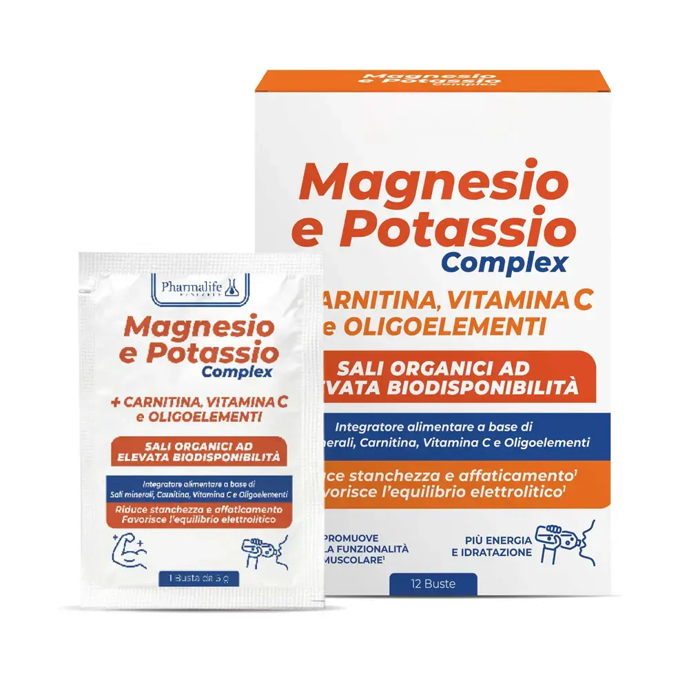 Magnezium&Potasiu Complex+L-Carnitina+vit.C (oboseala,reglare pH) plic N12 Pharmalife