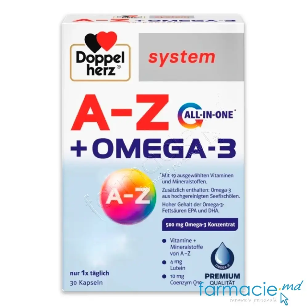 Multivitamine+Minerale A-Z cu Omega 3 500mg caps.N30 Doppelherz