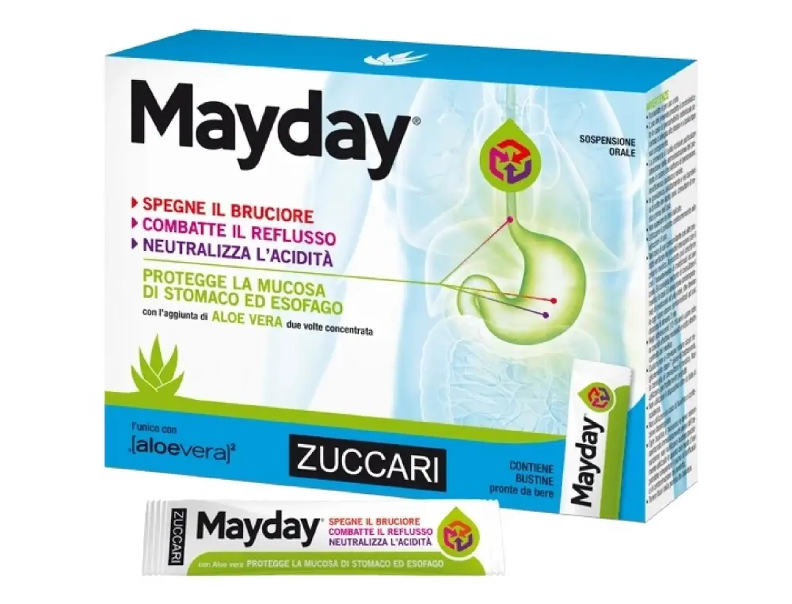 MAYDAY antacid,anti-reflux cu AloeVera susp. 10ml N24 Zuccari