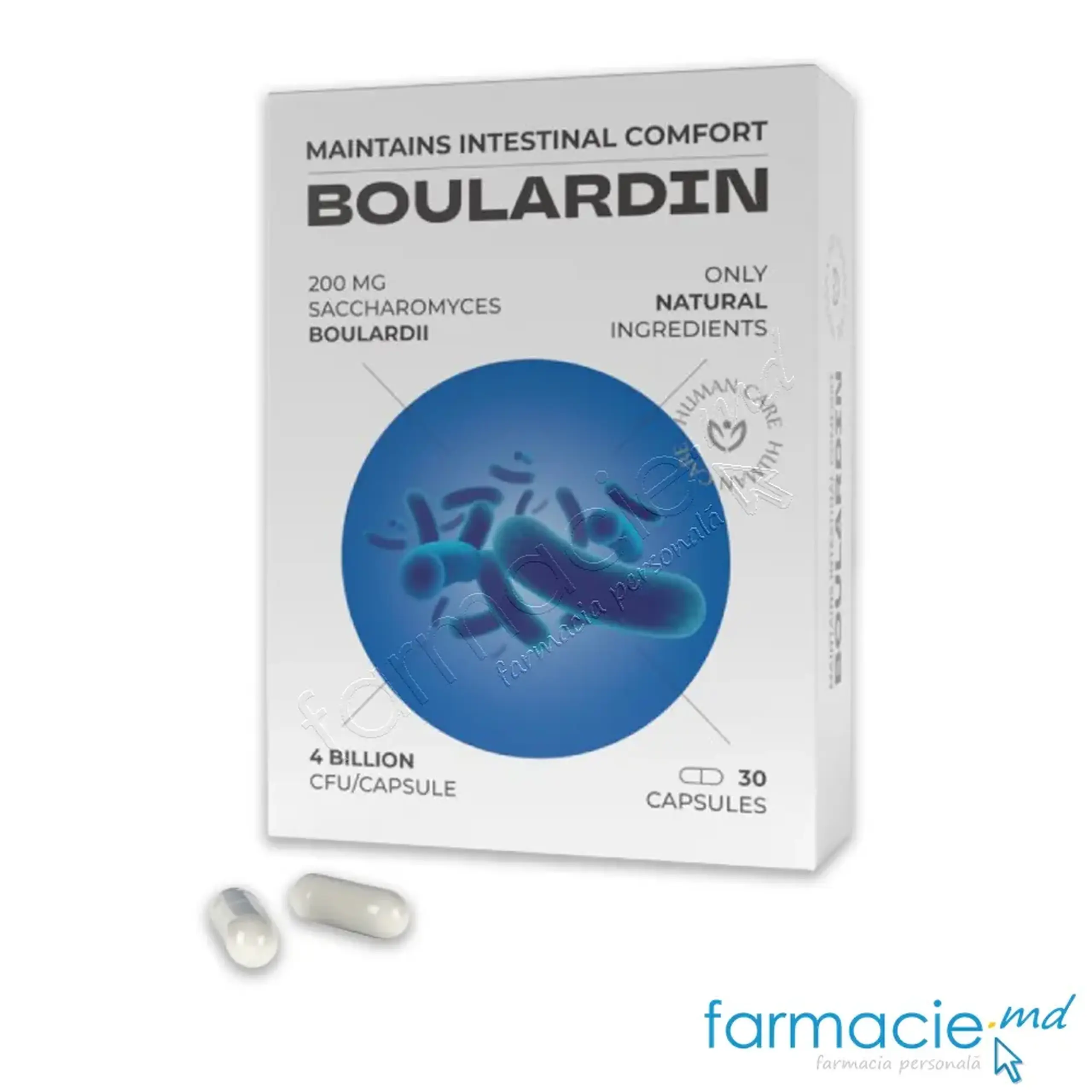 Boulardin 200mg caps. N30 Human Care