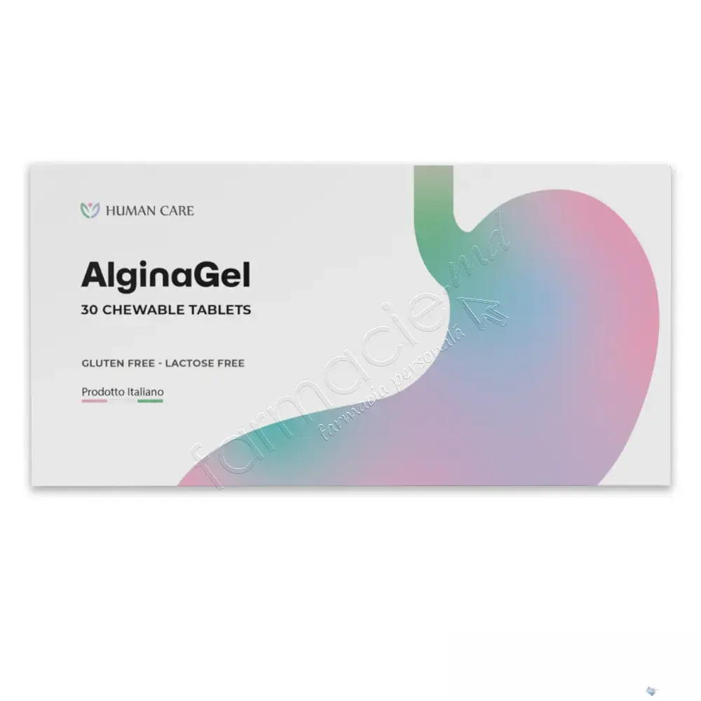 AlginaGel comp.masticab. N30 (digestie-pina la masa) Human Care