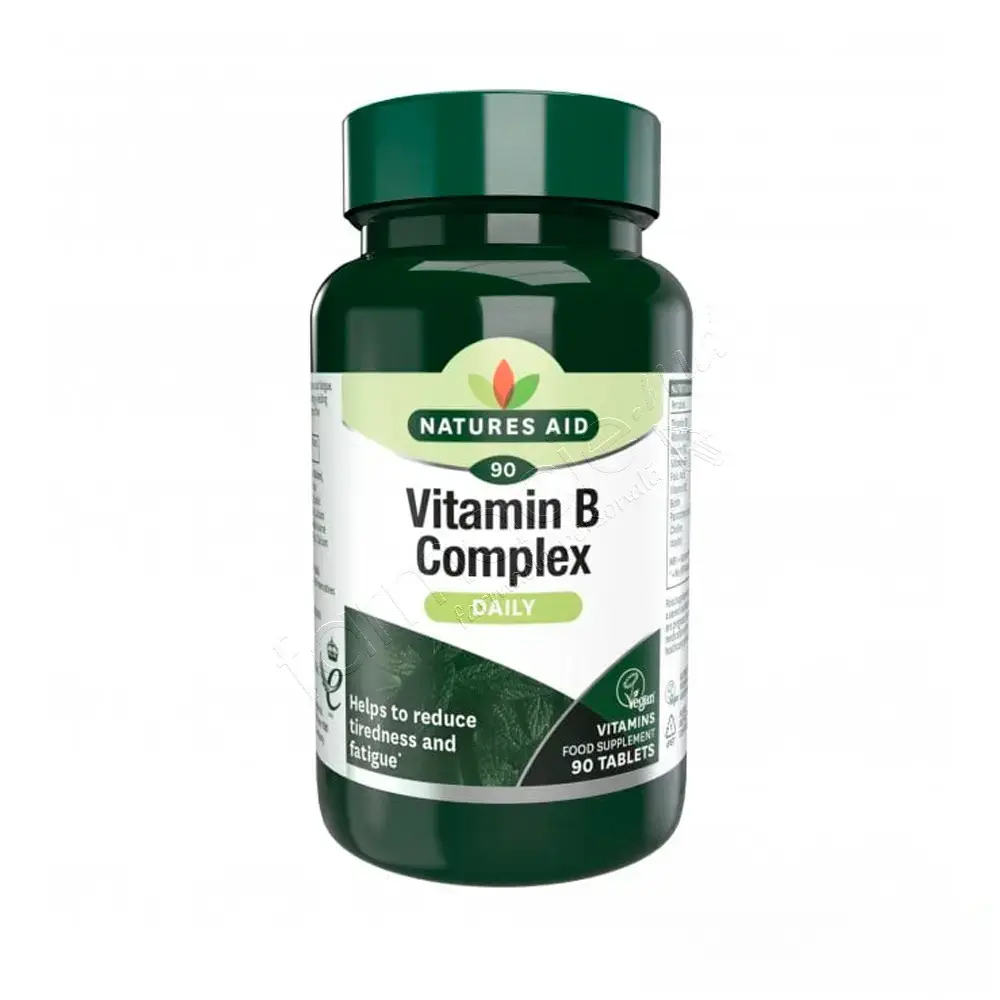 Vitamina B Complex+Acid folic 200mcg comp. N90 (reduce oboseala) Natures Aid