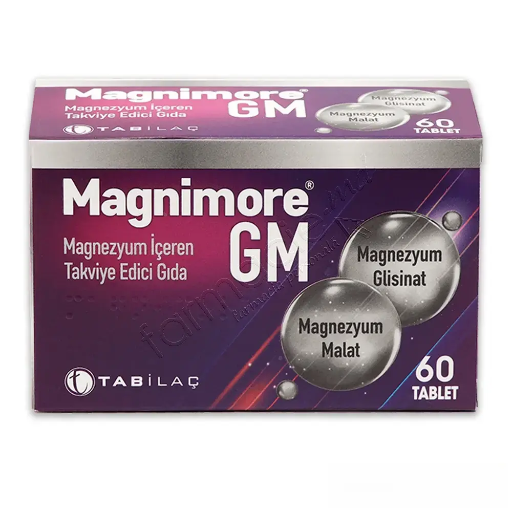 Magnimore GM Magneziu malat+glicinat comp.N60 Tab Ilac