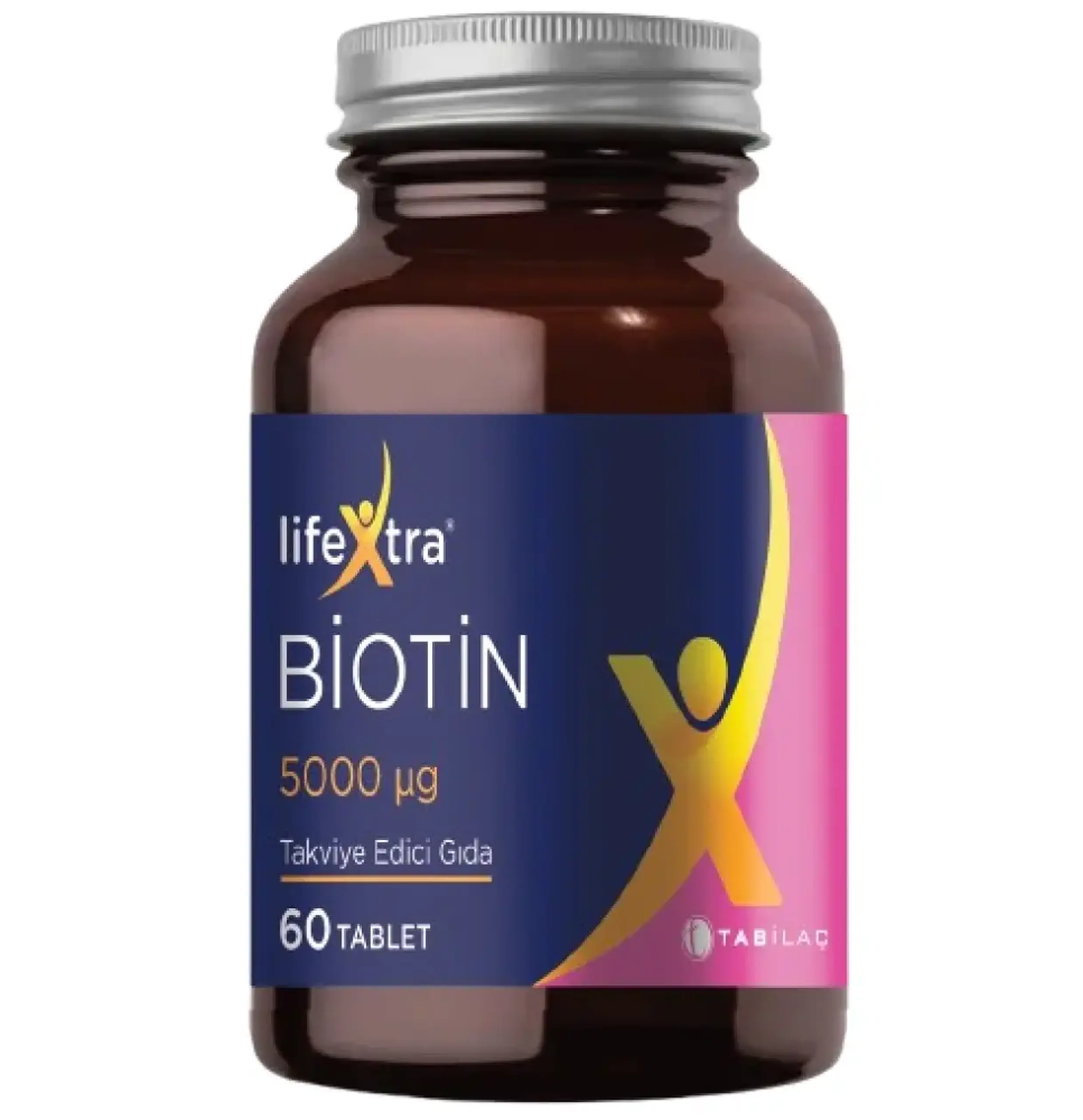 Biotin 5000μg LIFEXTRA (par,piele,unghii) comp. N60 Tab Ilac