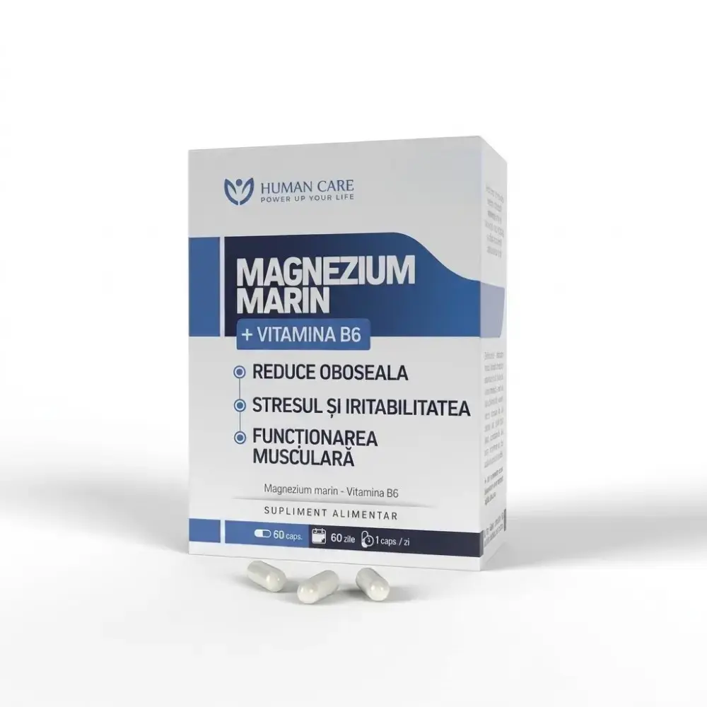 Magneziu Marin 300mg + Vit.B6 2mg caps. N60 Pharma Nature