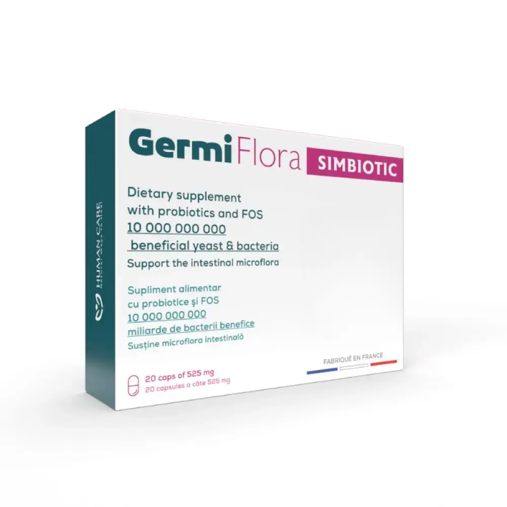 GermiFlora (10 miliarde Bacterii) Simbiotic caps. N20 (3ani+) Human Care
