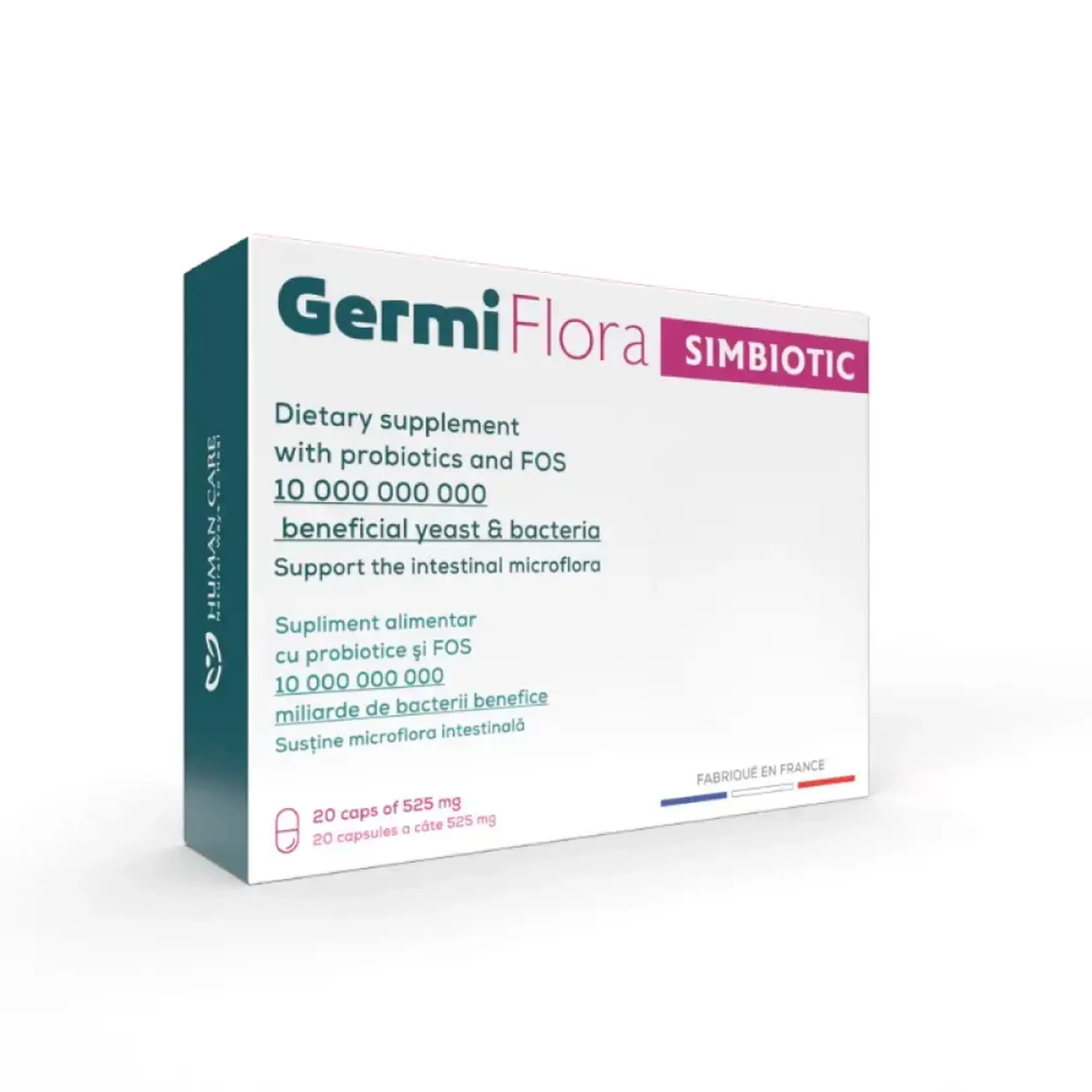 GermiFlora (10 miliarde Bacterii) Simbiotic caps. N20 (3ani+) Human Care