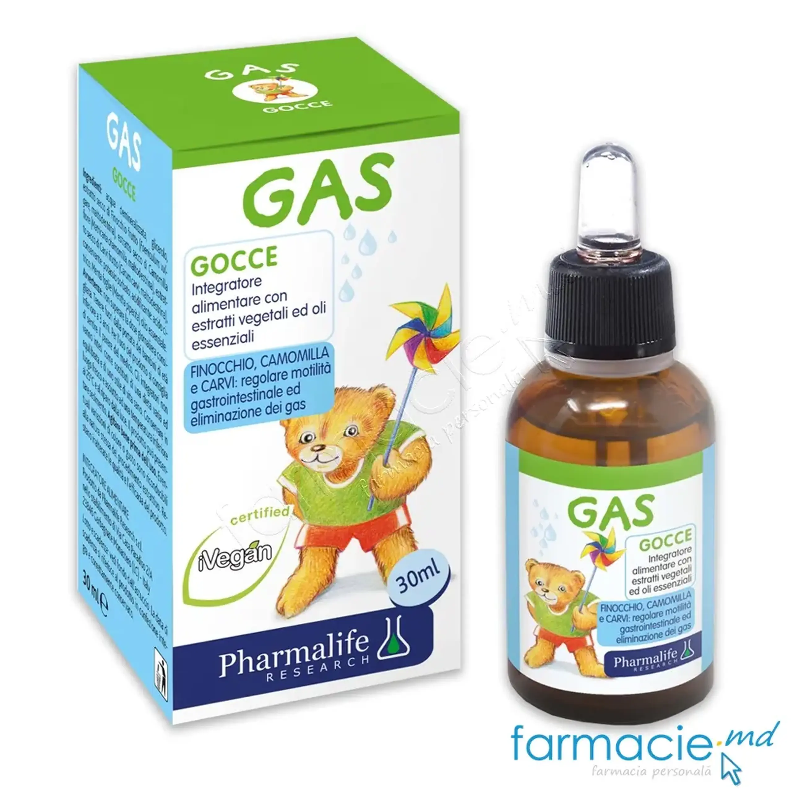 Gas pic.30ml (balonare,antiflatulent) Pharmalife