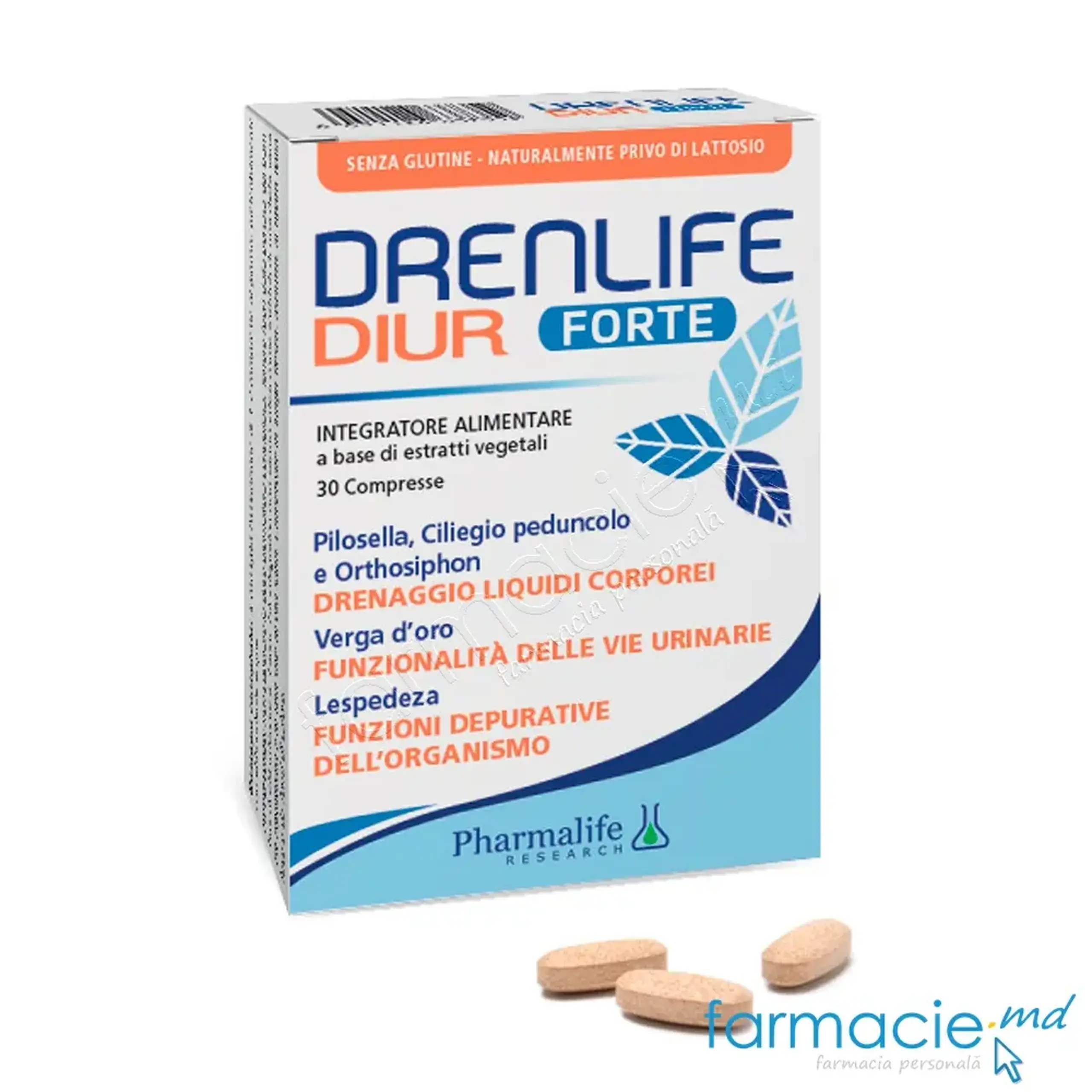 Drenlife Diur Forte comp. N30 (diuretic,drenajul fluidelor) Pharmalife